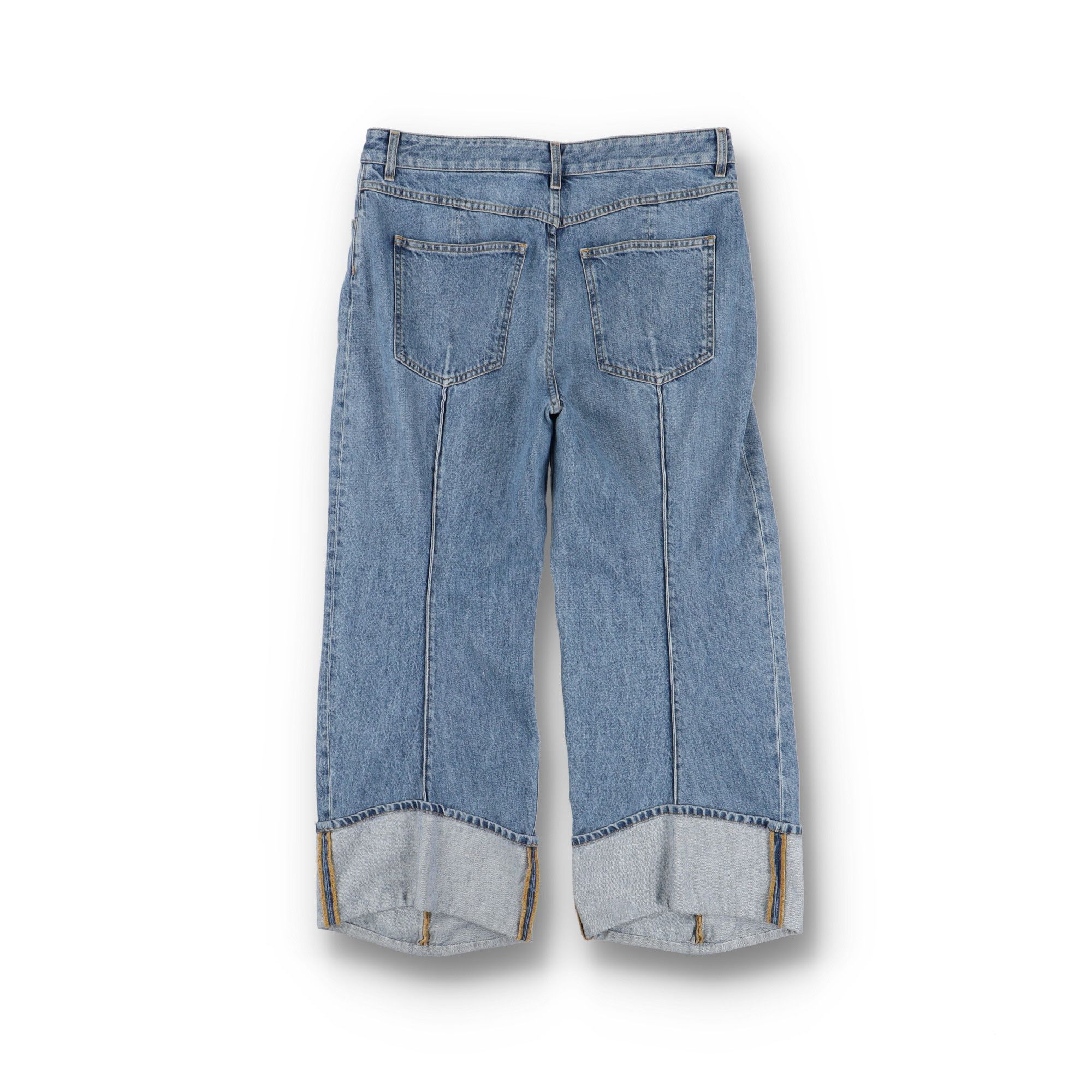 Bottega Veneta Light Blue Curved Shape Cropped Jeans Size 30" / US 8 / IT 44 - 10 Thumbnail