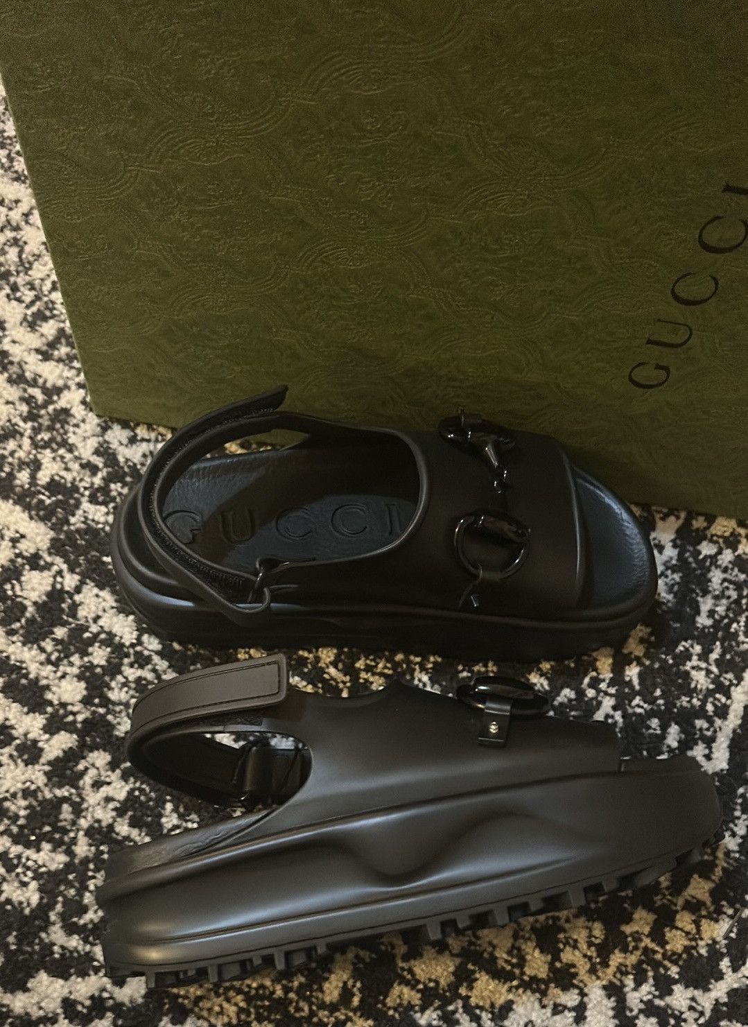 Gucci Gucci Horsebit Flatform Sandal Black Size US 7 / IT 37 - 3 Thumbnail