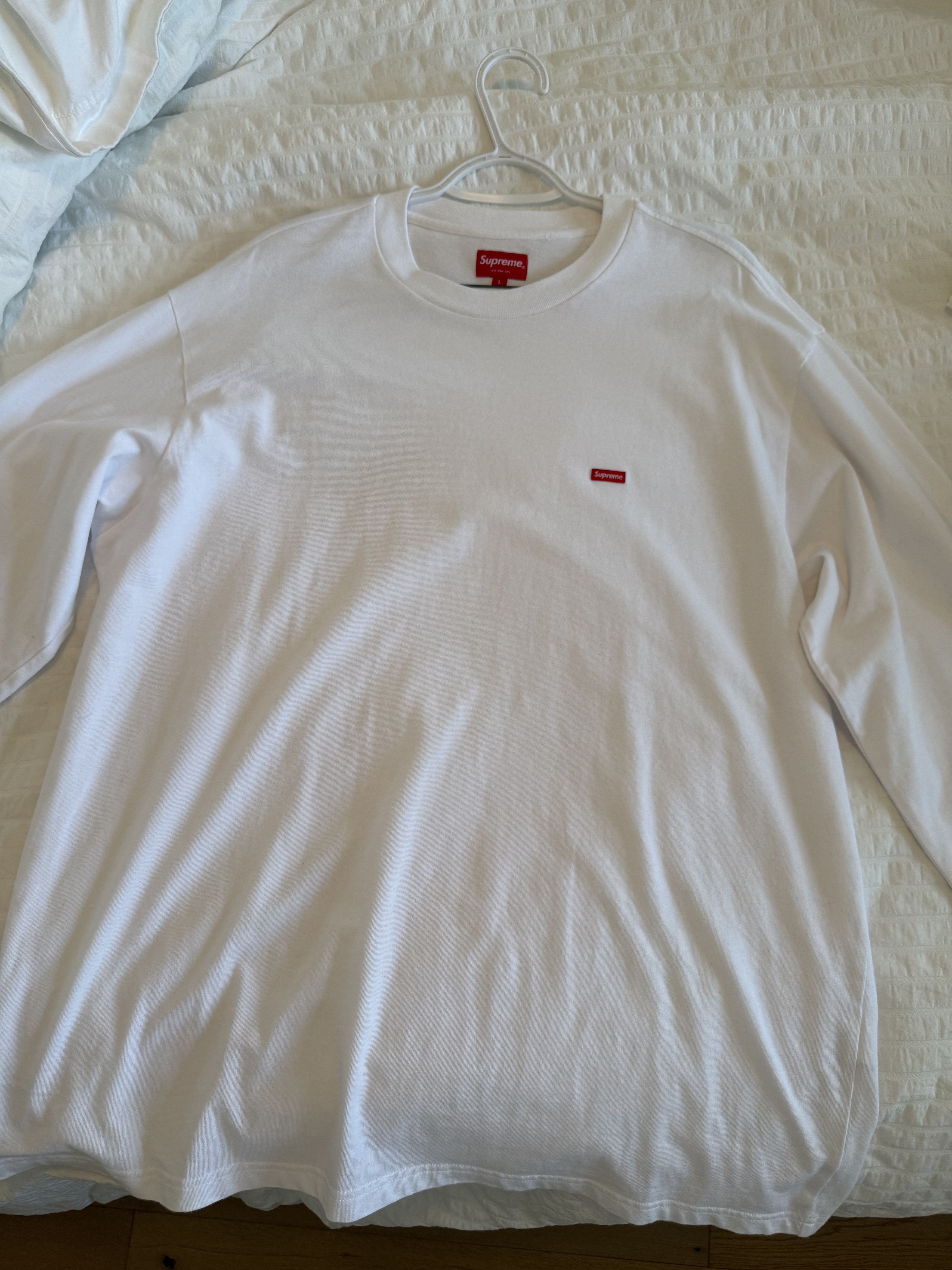 Supreme Supreme Small Box Long-Sleeve Tee 'White' Size US L / EU 52-54 / 3 - 1 Thumbnail