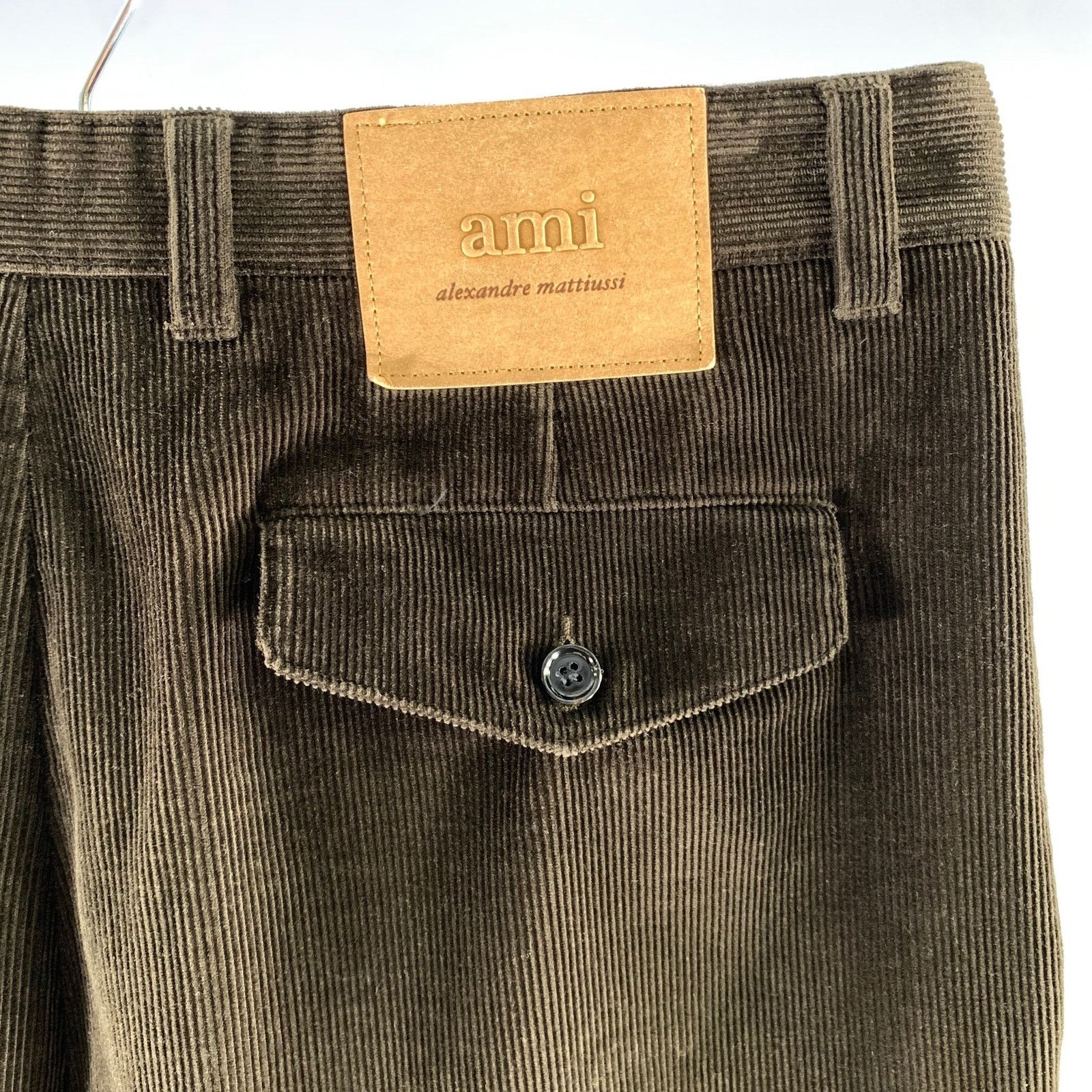 AMI AMI Size 34 Green Olive Corduroy Cotton Pants Size US 34 / EU 50 - 2 Thumbnail