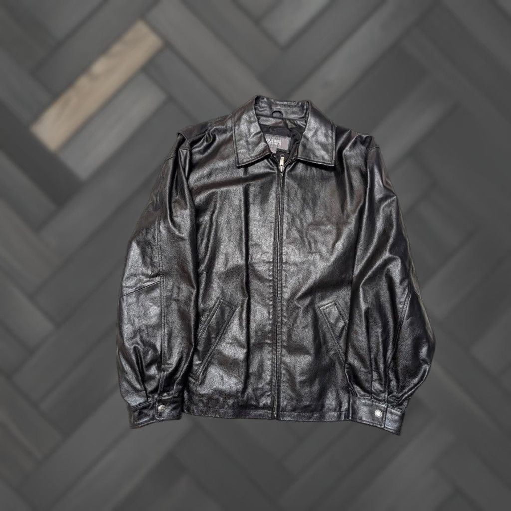 Vintage VINTAGE Wilsons Leather Jacket Men L Black Leather Motorcycle Jacket 1990s Loose stiff cowhide Size L Mens Size US L / EU 52-54 / 3 - 1 Thumbnail
