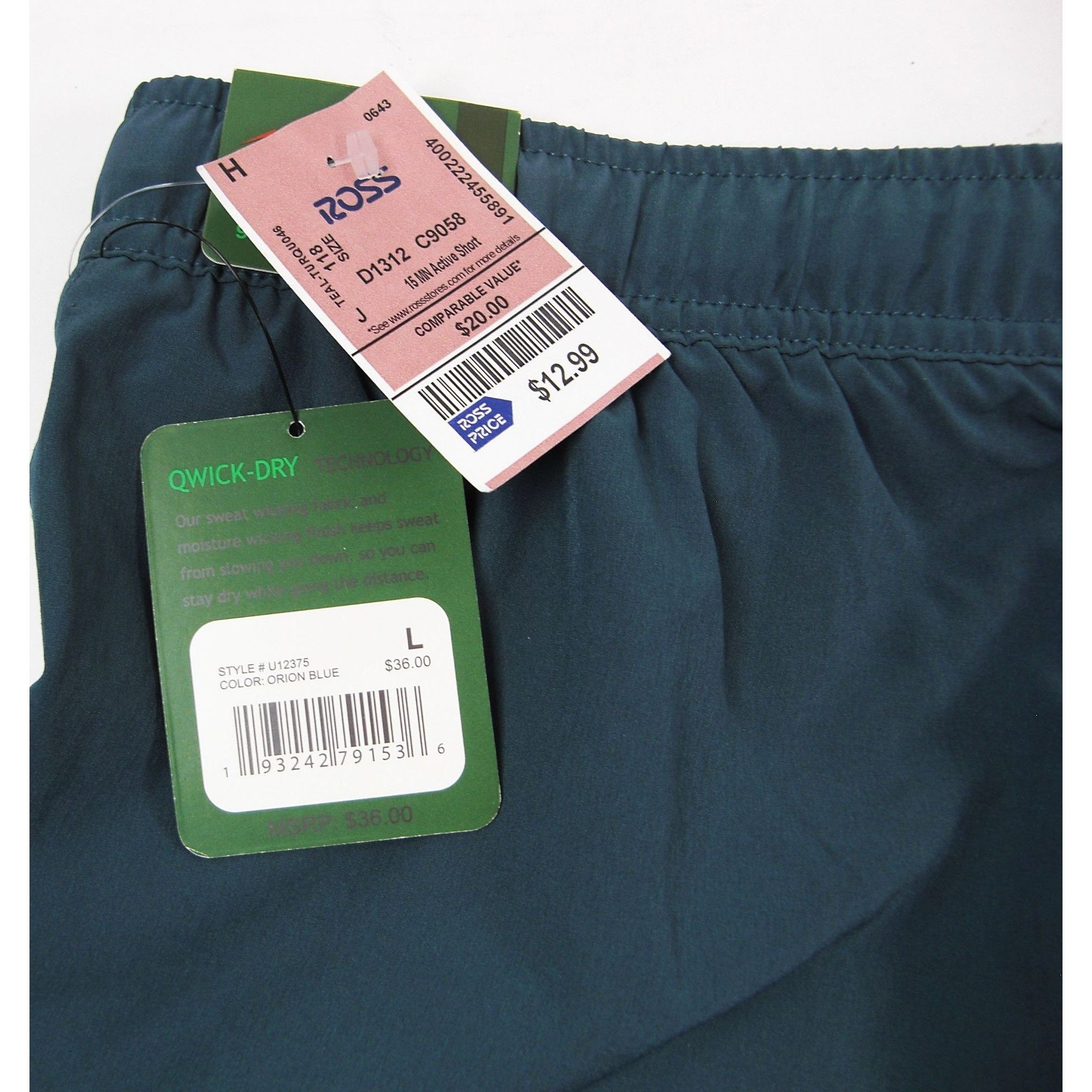 Other Uipro Dri Fit Blue Shorts Mens L Large 8.75" inseam NEW Size US 36 / EU 52 - 3 Thumbnail
