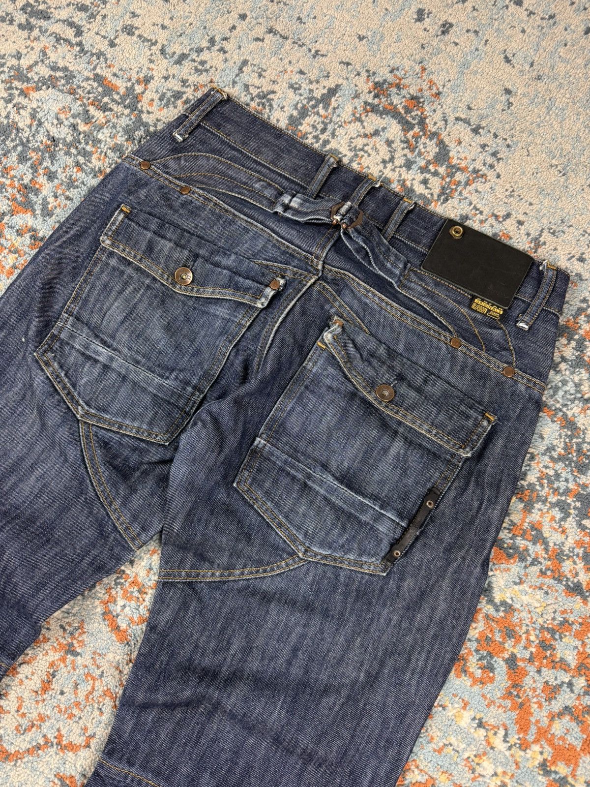 G-Star × Japanese Brand Vintage Y2K G-Star RAW radar biker denim jeans Size US 31 - 4 Thumbnail