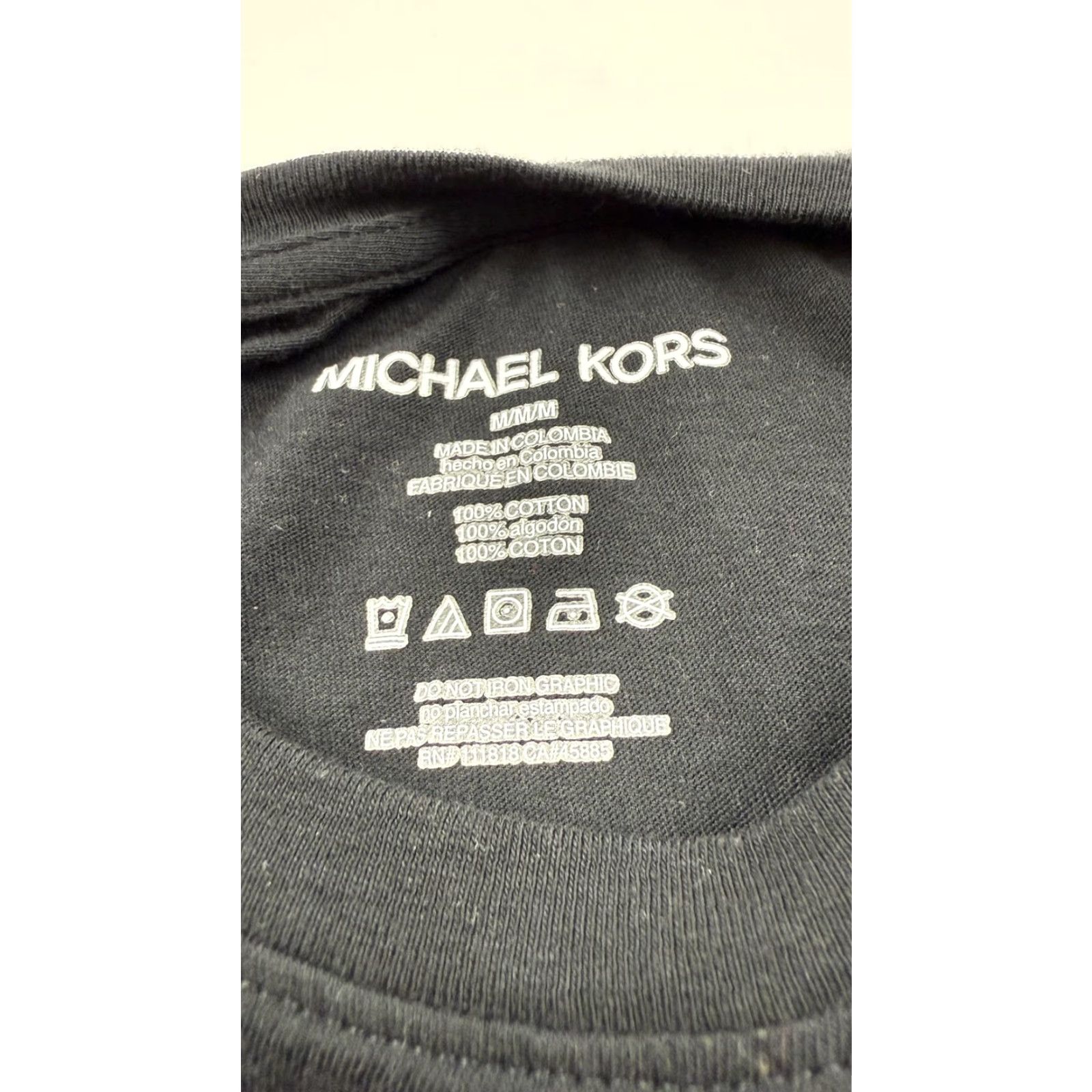 Michael Kors Michael Kors T-Shirt Men Medium Black Logo Graphic Print Crew Neck Cotton NYC City Designer Tee Size US M / EU 48-50 / 2 - 3 Thumbnail