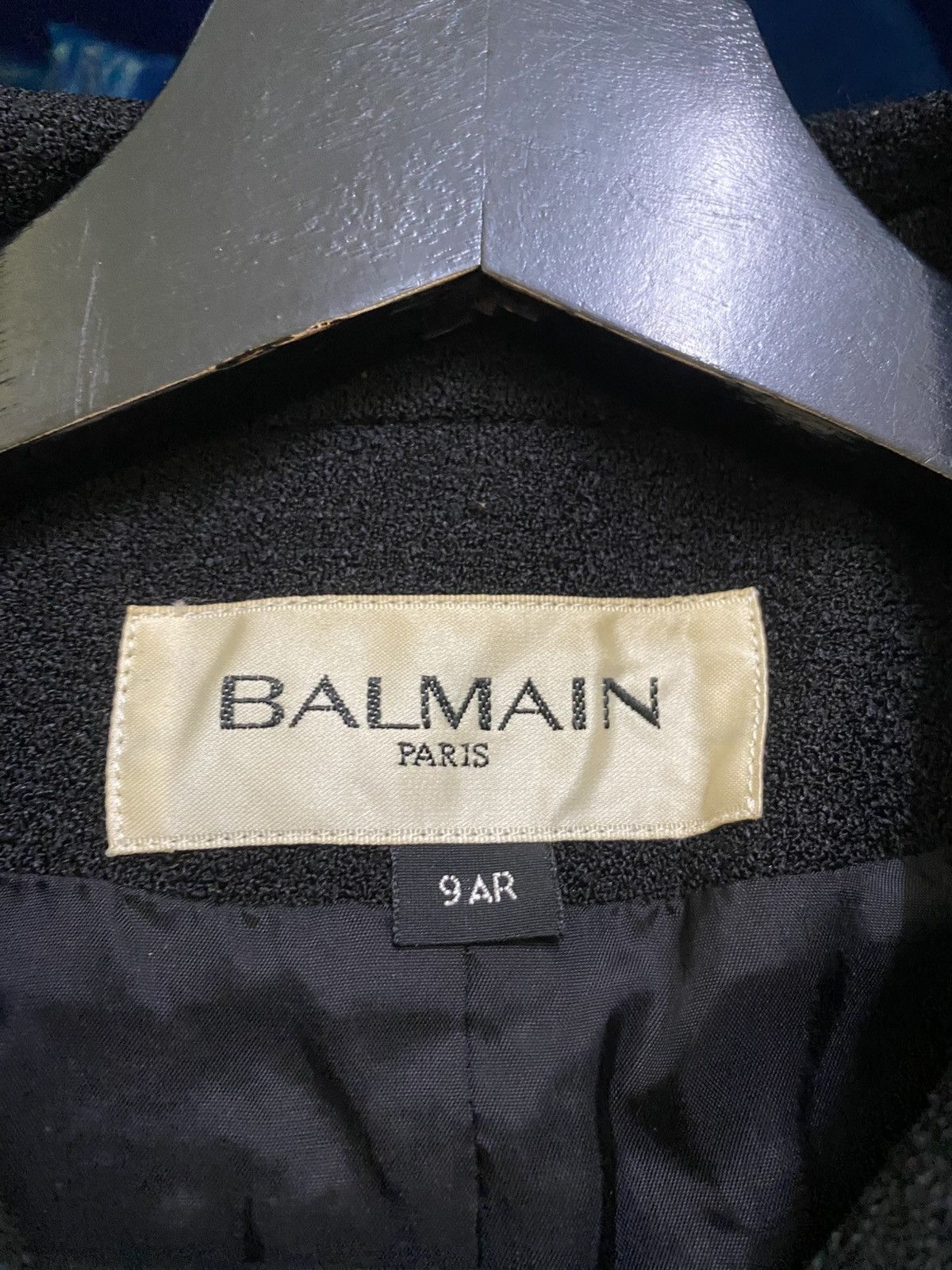 Balmain Vintage Balmain Paris Black Cropped Wool Jacket Size S / US 4 / IT 40 - 9 Thumbnail