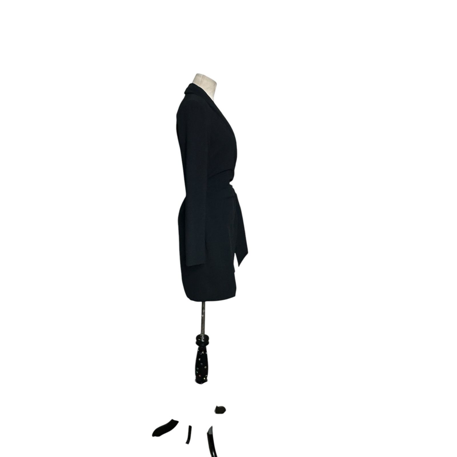 Zara Zara black long sleeves mini wrap dress size XS Size XS / US 0-2 / IT 36-38 - 13 Thumbnail