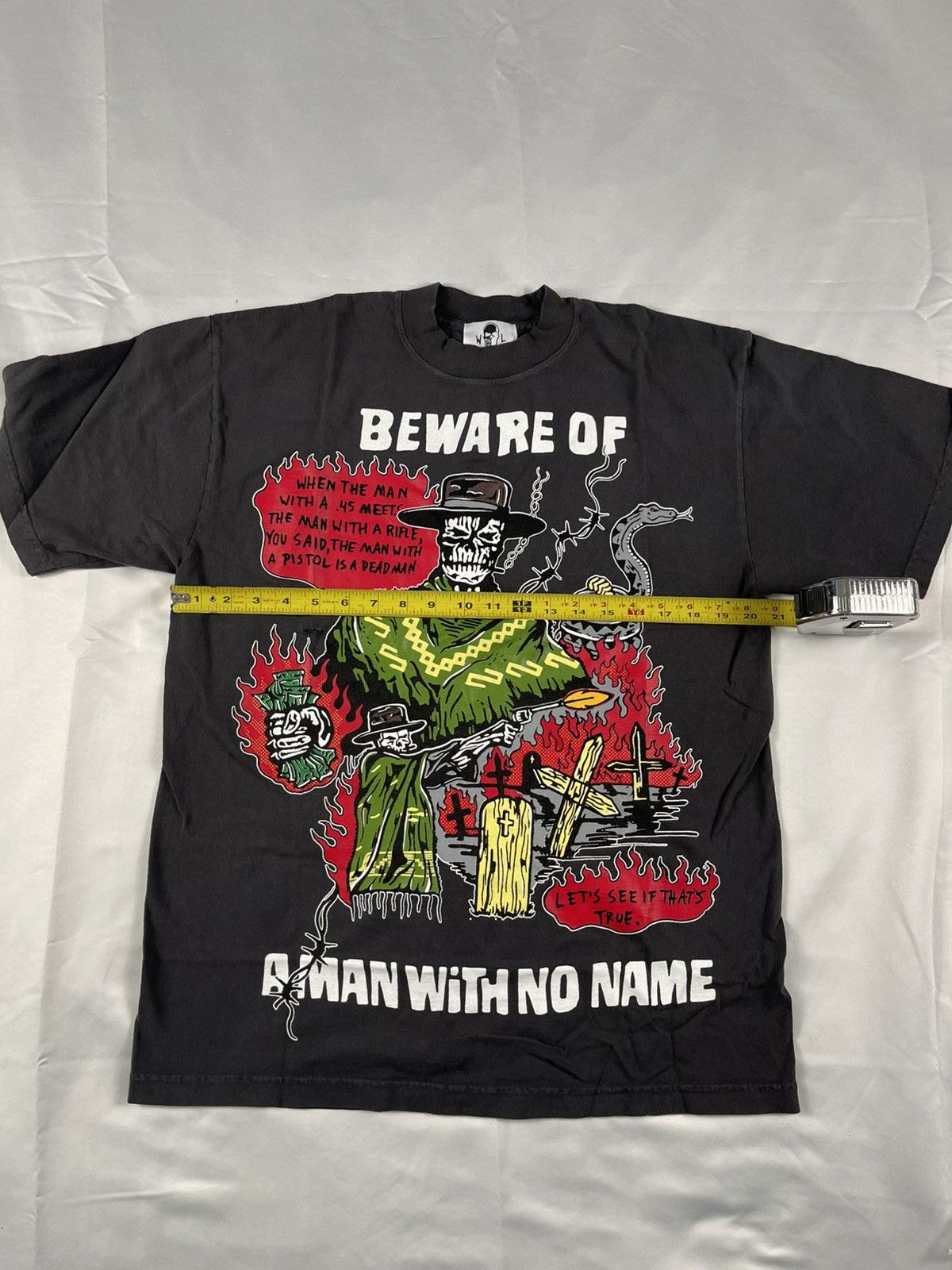 Warren Lotas Warren Lotas Beware Of A Man With No Name Tee Black, M, New Size US M / EU 48-50 / 2 - 7 Thumbnail