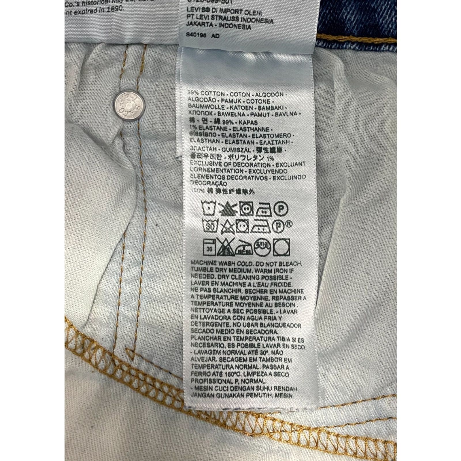 Levi's Levi's 505 Mens Jeans Size 38 × 26 Blue Denim Straight Fit Hemmed Regular 5-Pocket USA Model Levi's 500 Series Jeans Mens Plain Solid Blue Denim Jeans Size US 38 / EU 54 - 4 Thumbnail