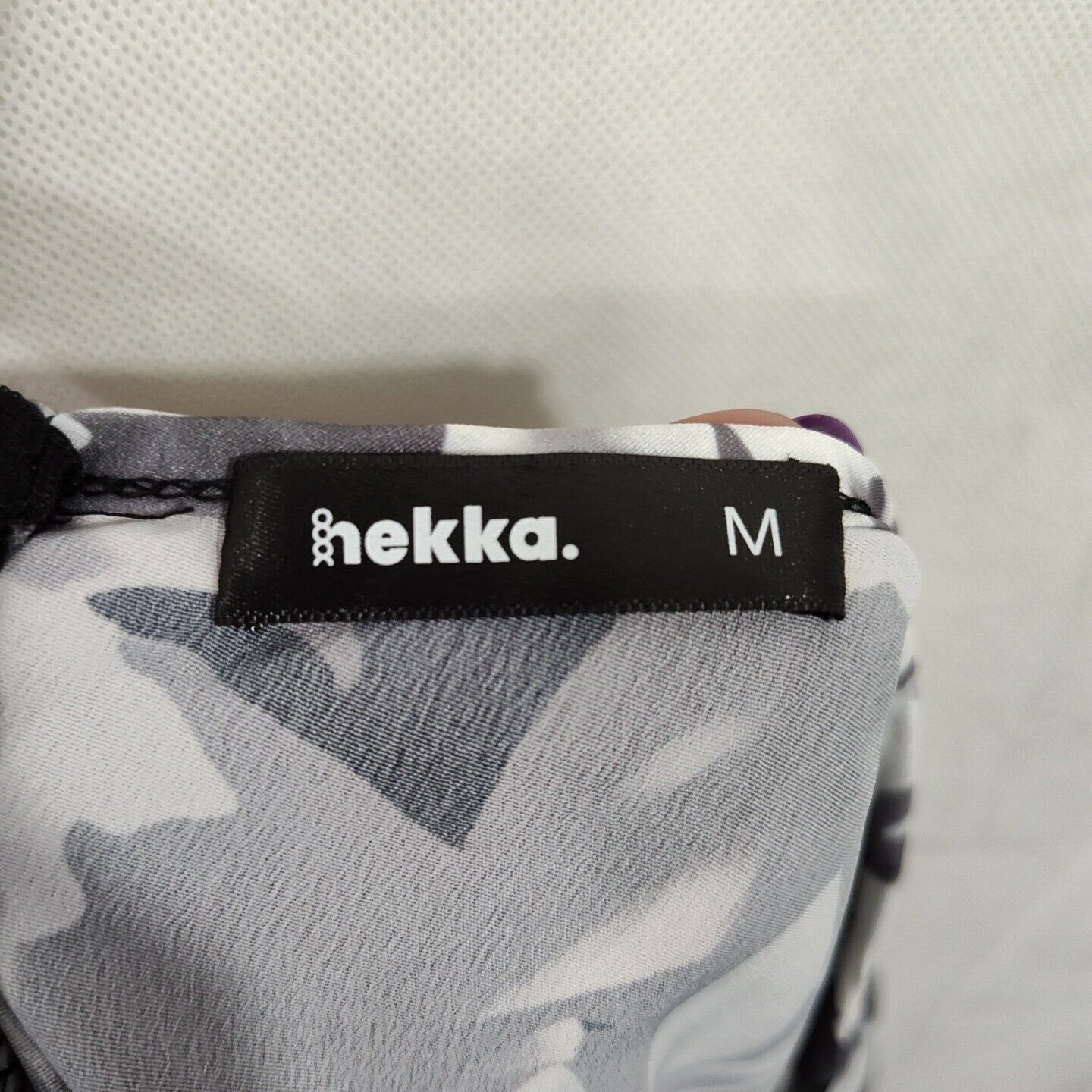 Other Hekka Black Grey Floral A-line V-neck Dress Women Size M Sho Size M / US 6-8 / IT 42-44 - 5 Thumbnail