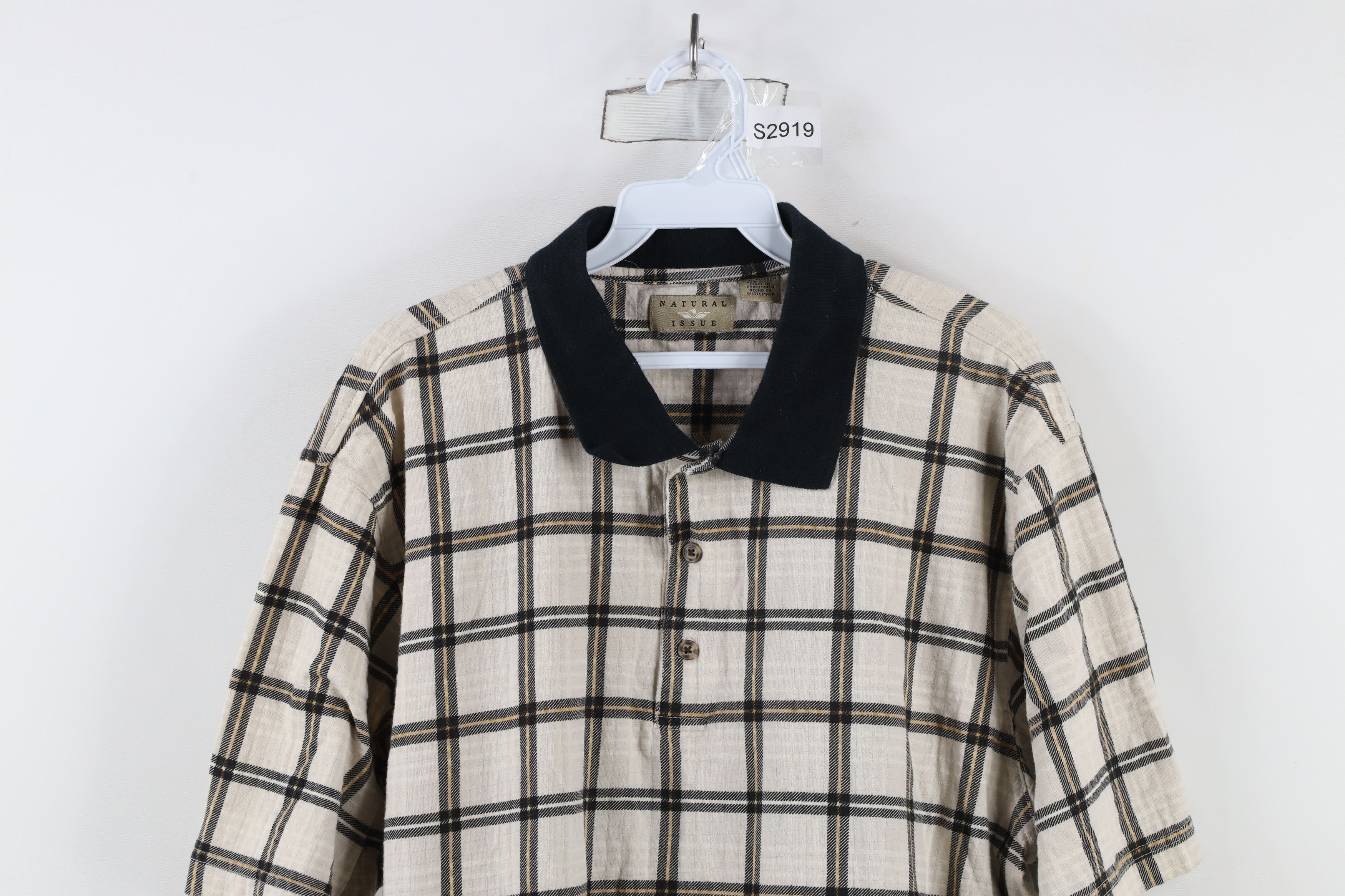 Vintage Vintage 90s Streetwear Checkered Knit Collared Polo Shirt Size US L / EU 52-54 / 3 - 2 Thumbnail