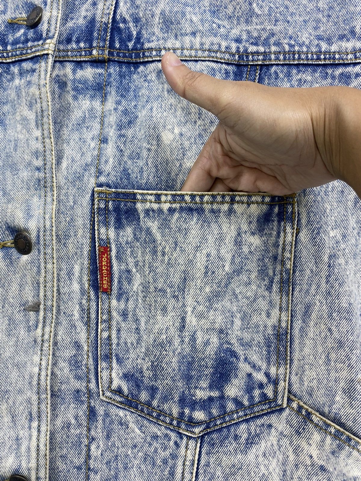 Japanese Brand × Jordache × Vintage Vintage 90s Jordache Asid Wash Trucker Denim Jacket Size US L / EU 52-54 / 3 - 7 Thumbnail