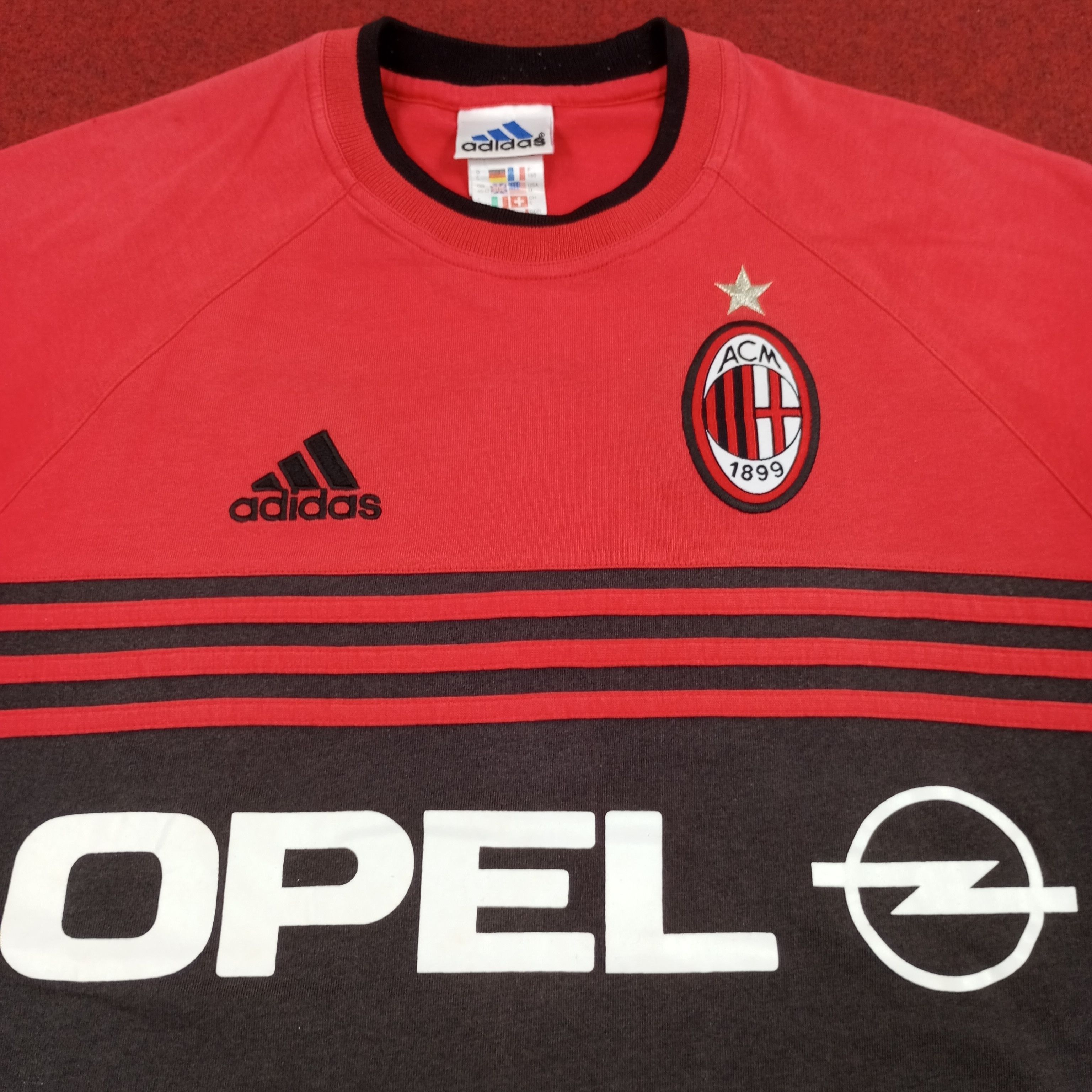 Adidas × Vintage Adidas AC Milan Opel Soccer Football Club Tshirt Size US XL / EU 56 / 4 - 2 Thumbnail