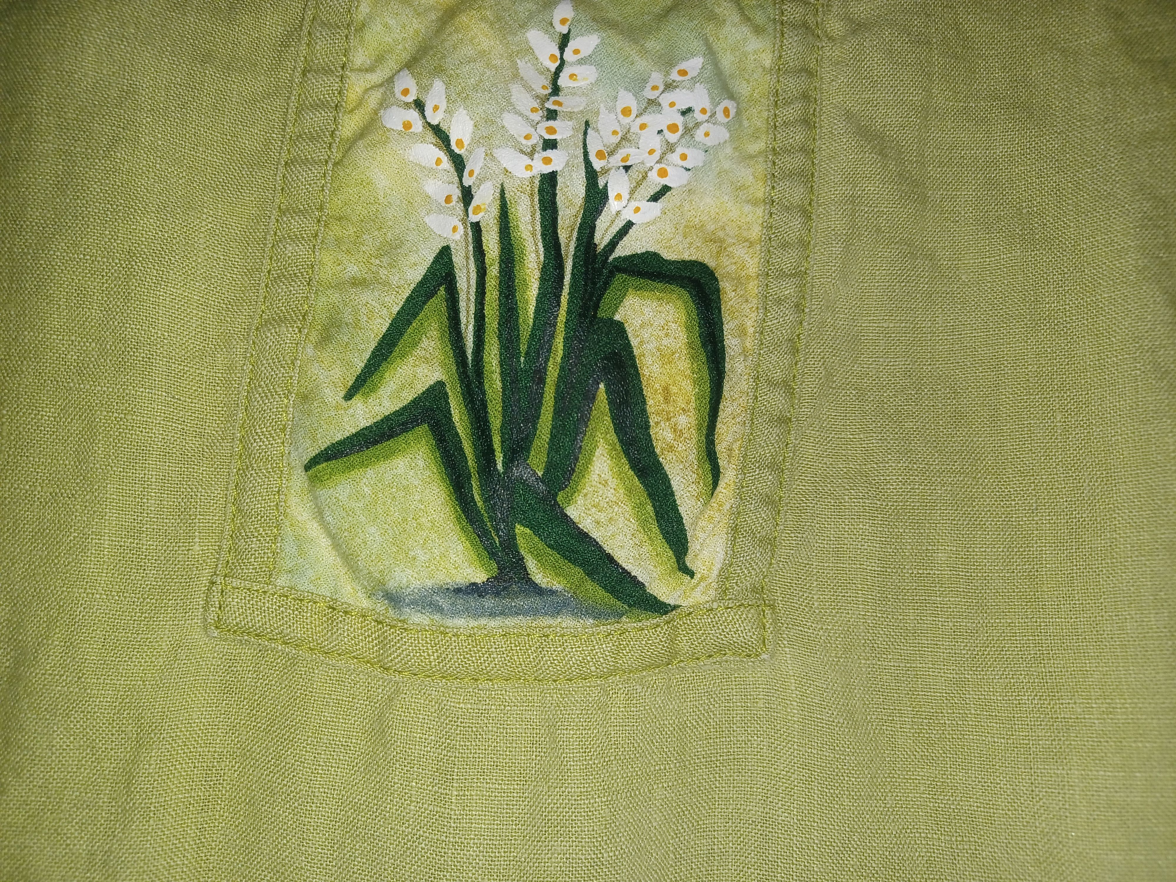 Other LA Blend 100% Linen Women's Top Small Green Size S / US 4 / IT 40 - 3 Thumbnail