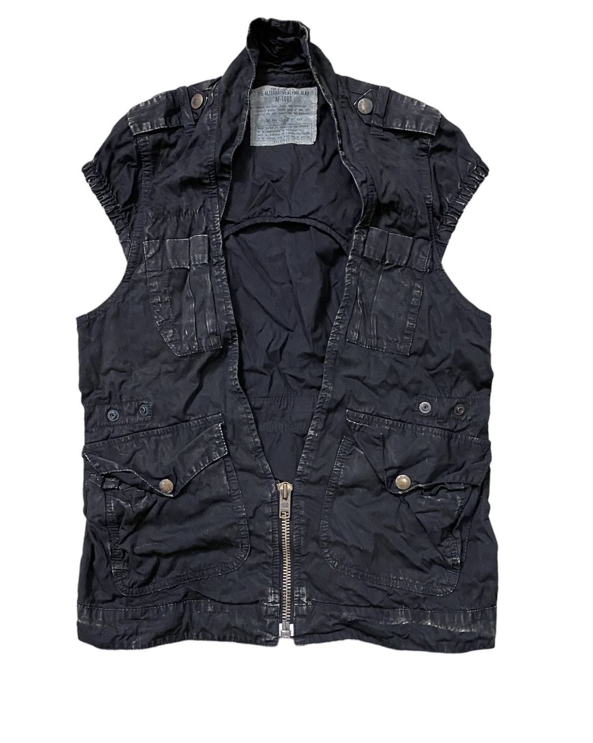 If Six Was Nine × Japanese Brand × Obelisk Vtg RNA DNA technical Vest wax splash coated Size US S / EU 44-46 / 1 - 1 Thumbnail