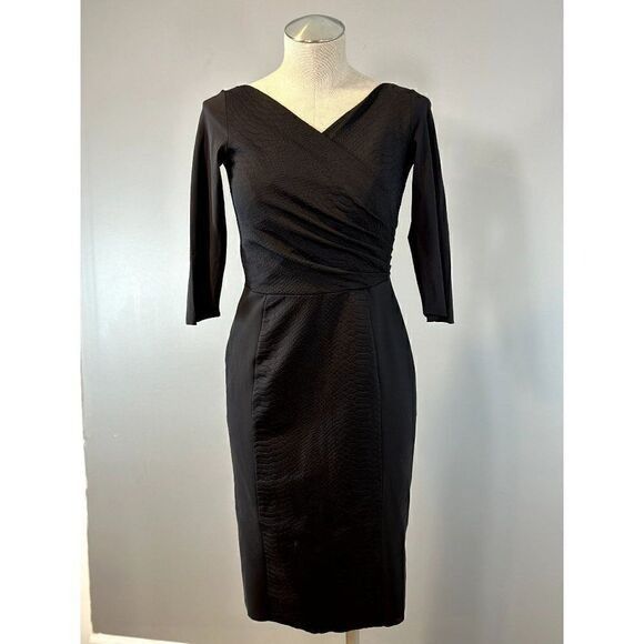 Chiara Boni Chiara Boni La Petite Robe Snake Embossed Print Dress in Bla Size M / US 6-8 / IT 42-44 - 1 Thumbnail