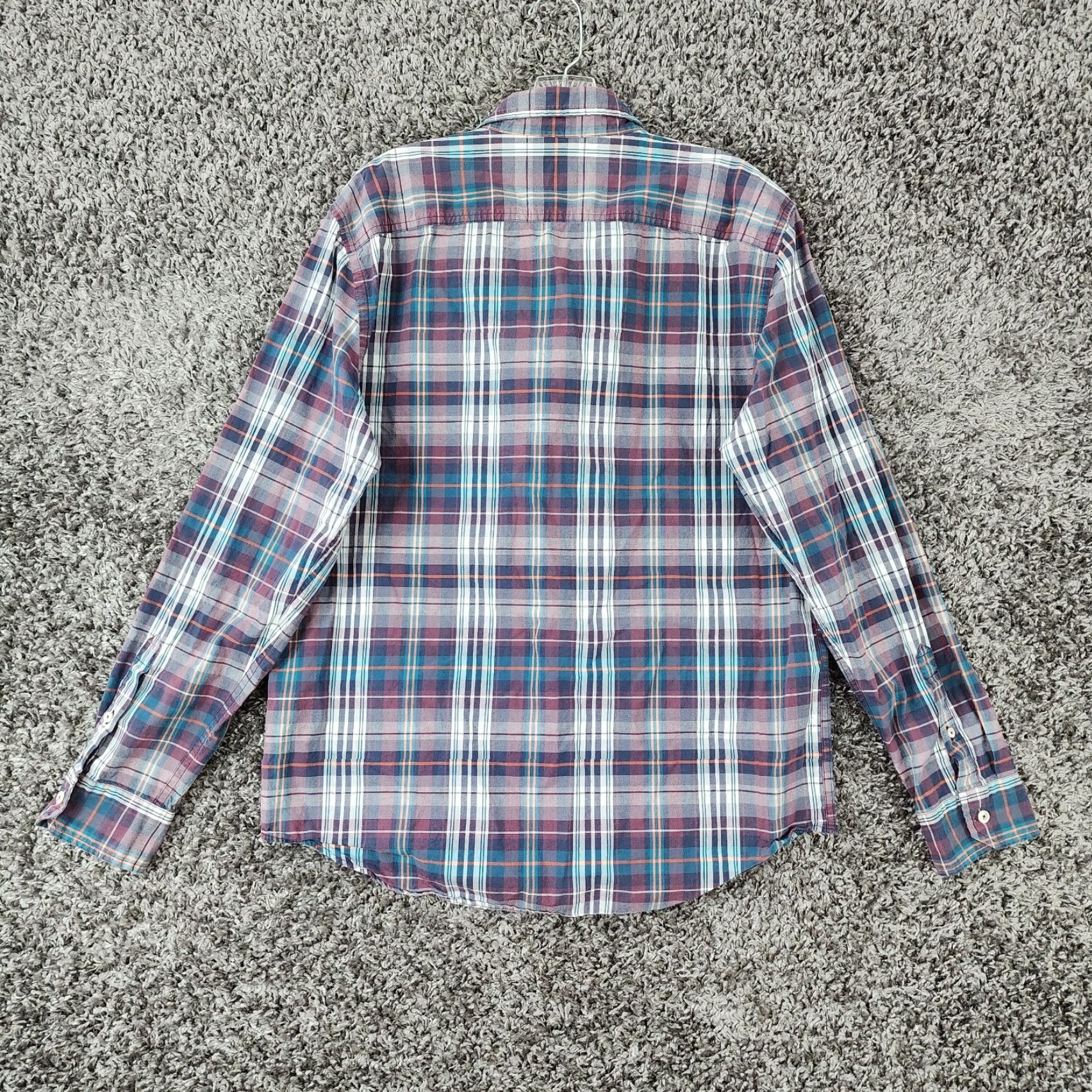 American Eagle Outfitters VINTAGE? No—American Eagle Shirt Men L Purple Plaid Athletic Fit Button-Up Long Sleeve size L Adult Mens Purple Plaid Button-Down Shirt Size US L / EU 52-54 / 3 - 5 Thumbnail