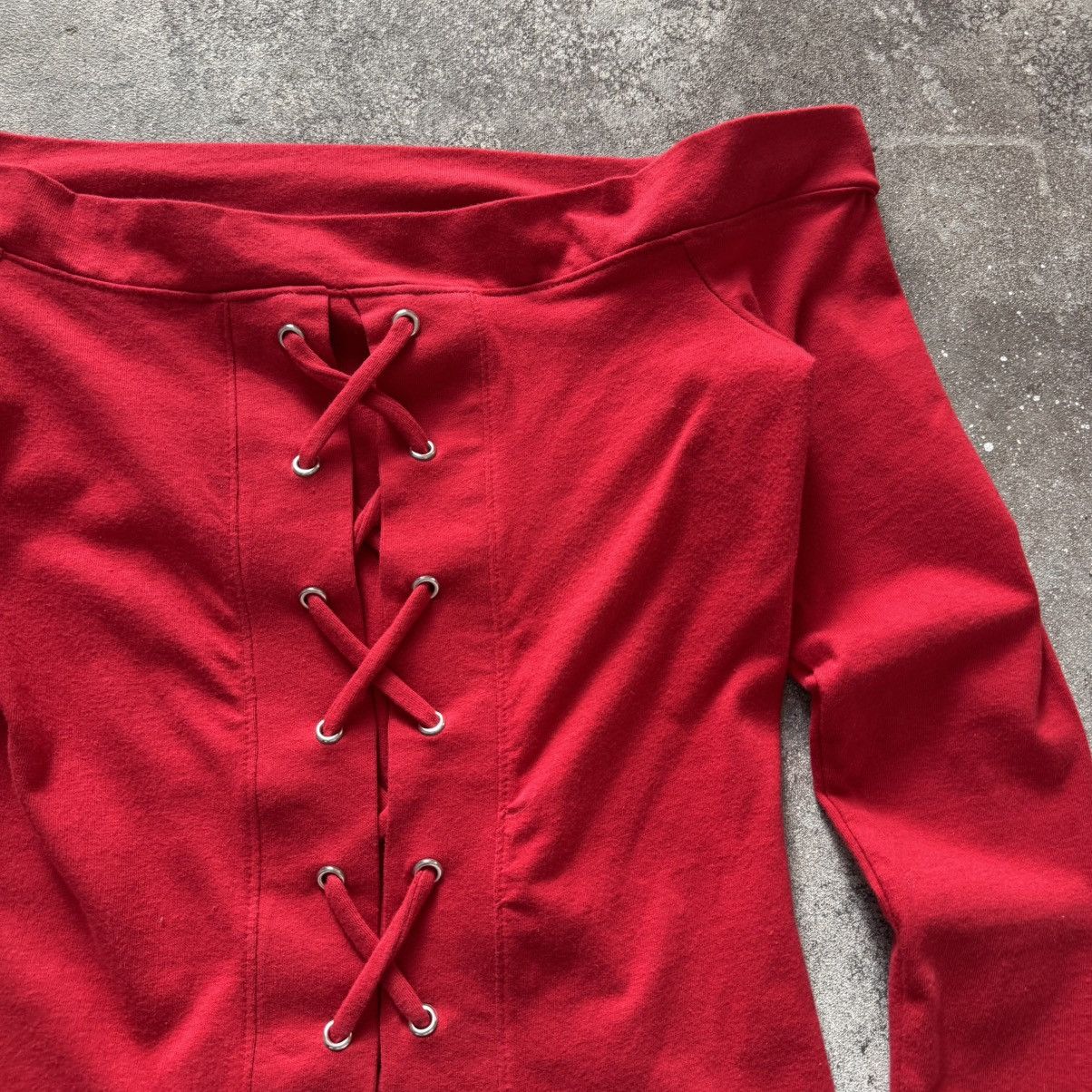 20471120 × Japanese Brand Guess Vintage Y2K Lace Up Avant Garde Long Sleeve Size S / US 4 / IT 40 - 5 Thumbnail