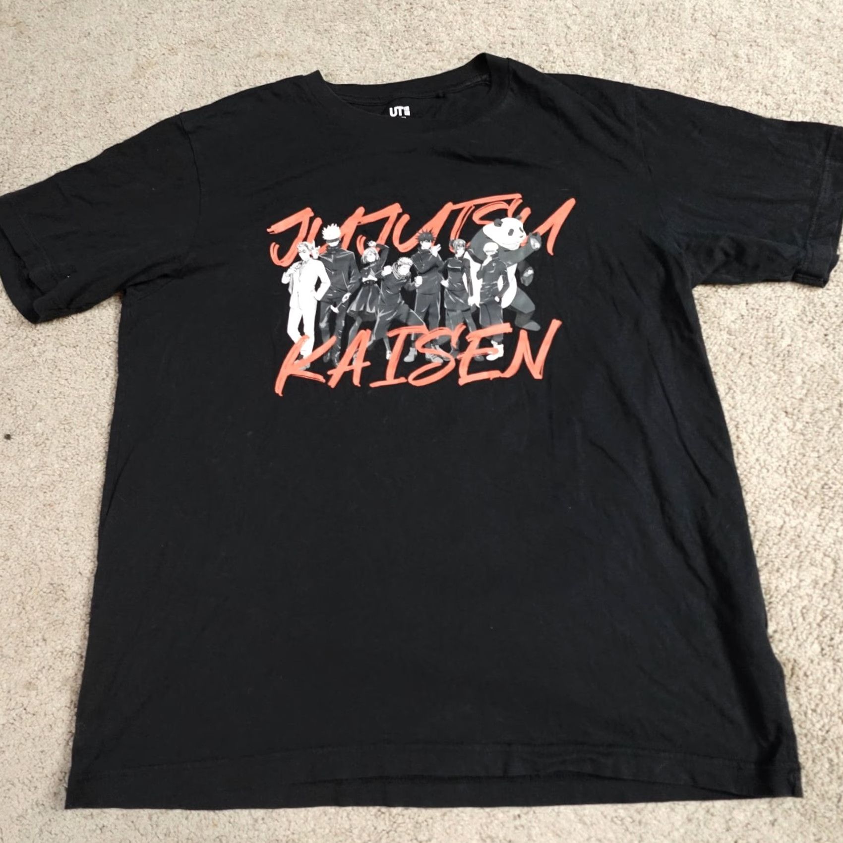 Uniqlo Uniqlo T-shirt Black L Jujutsu Kaisen Double Sided Crew Neck Short Sleeve Mens Cotton Graphic Print Bagde Size US L / EU 52-54 / 3 - 2 Thumbnail