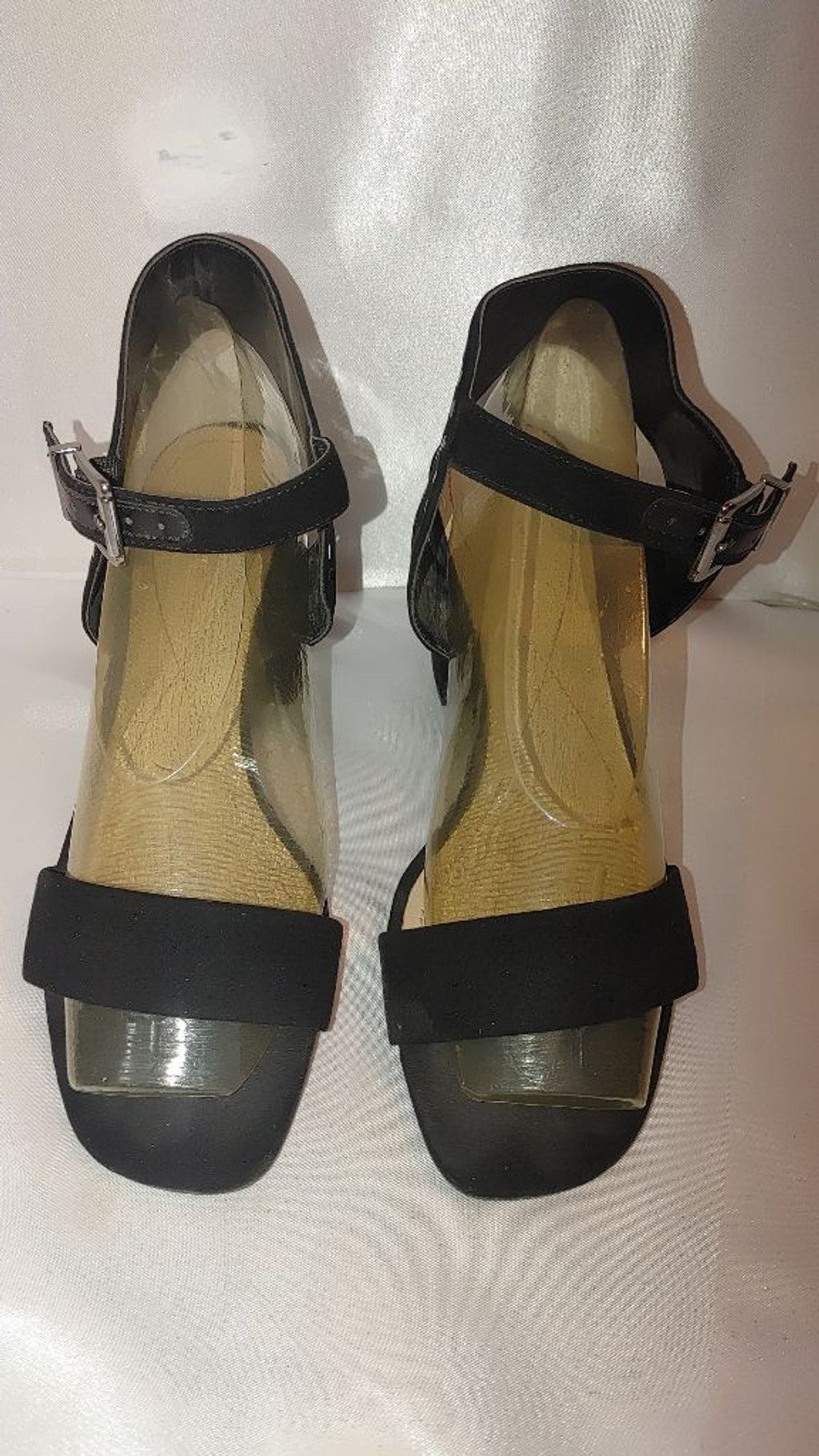 MAX&Co. Max Studio Serenity Micro Suede Block Heel Sandals Size 9M Size US 9 / IT 39 - 5 Thumbnail