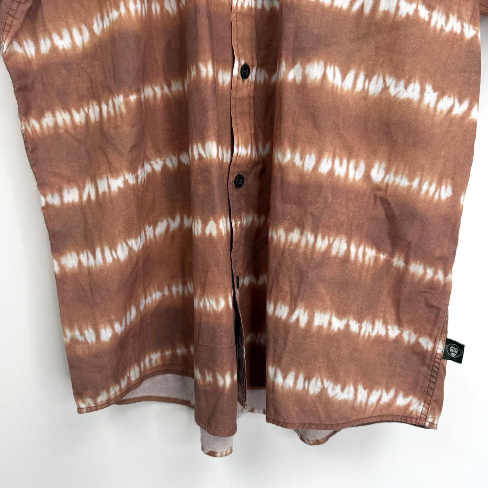 Howler Brothers Howler Bros Shirt Button-Up Short Sleeve Tie Dye Orange Cotton Short Sleeve Shirt Mens L Button-Up Tropical Size US L / EU 52-54 / 3 - 6 Thumbnail