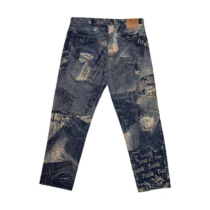 Supreme Supreme Archive Denim Jacquard Regular Jean | Grailed