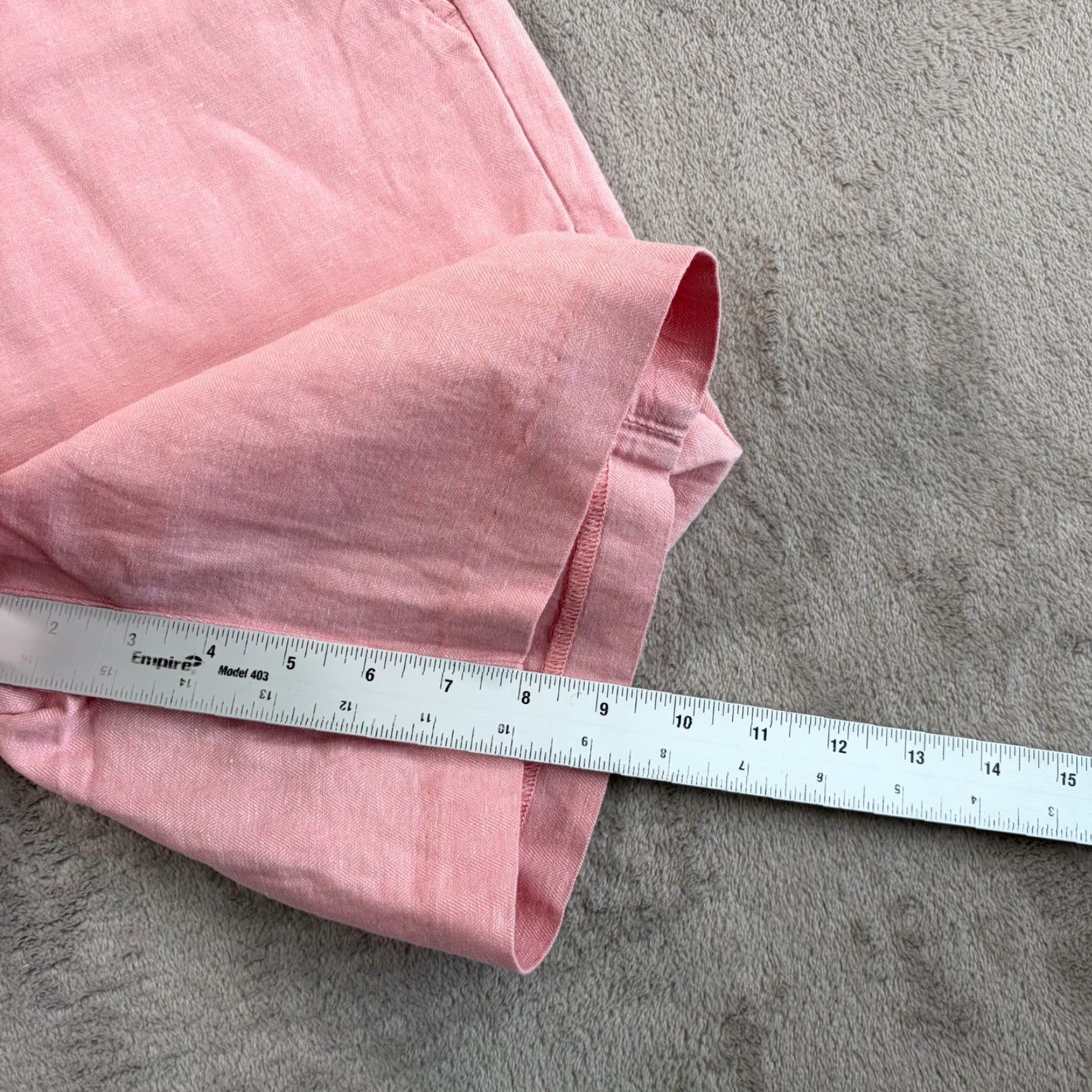 Scotch & Soda Scotch & Soda Fave Linen Blend Shorts Men 29 Elastic Waist Drawcord Pink Chino Pocket Shorts 8in Inseam Regular Fit Varsity Preppy NWT Size US 29 - 7 Thumbnail