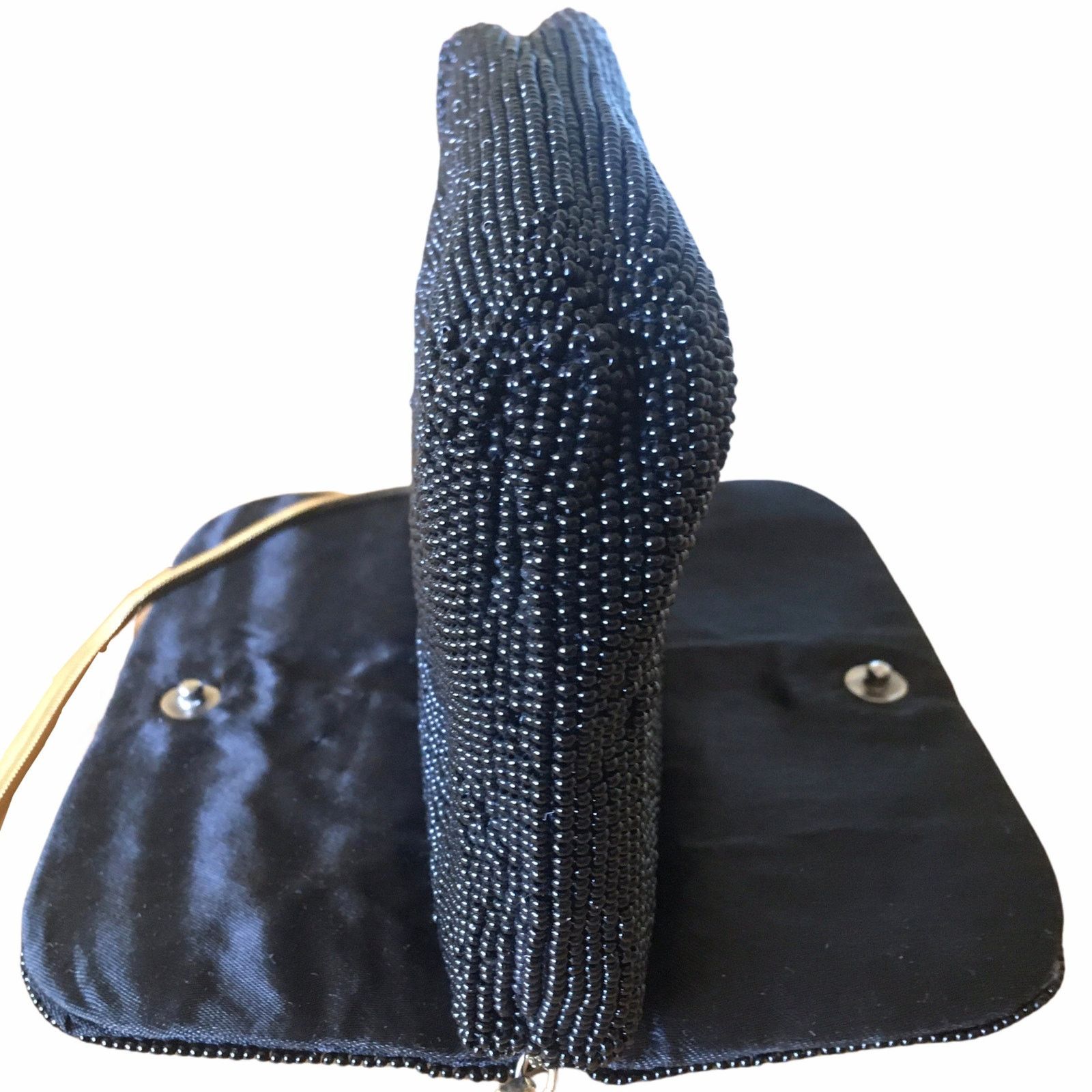 Vintage Harry Rosenfeld 1940s Beaded Triple Entry Evening Bag Purse Size ONE SIZE - 9 Thumbnail