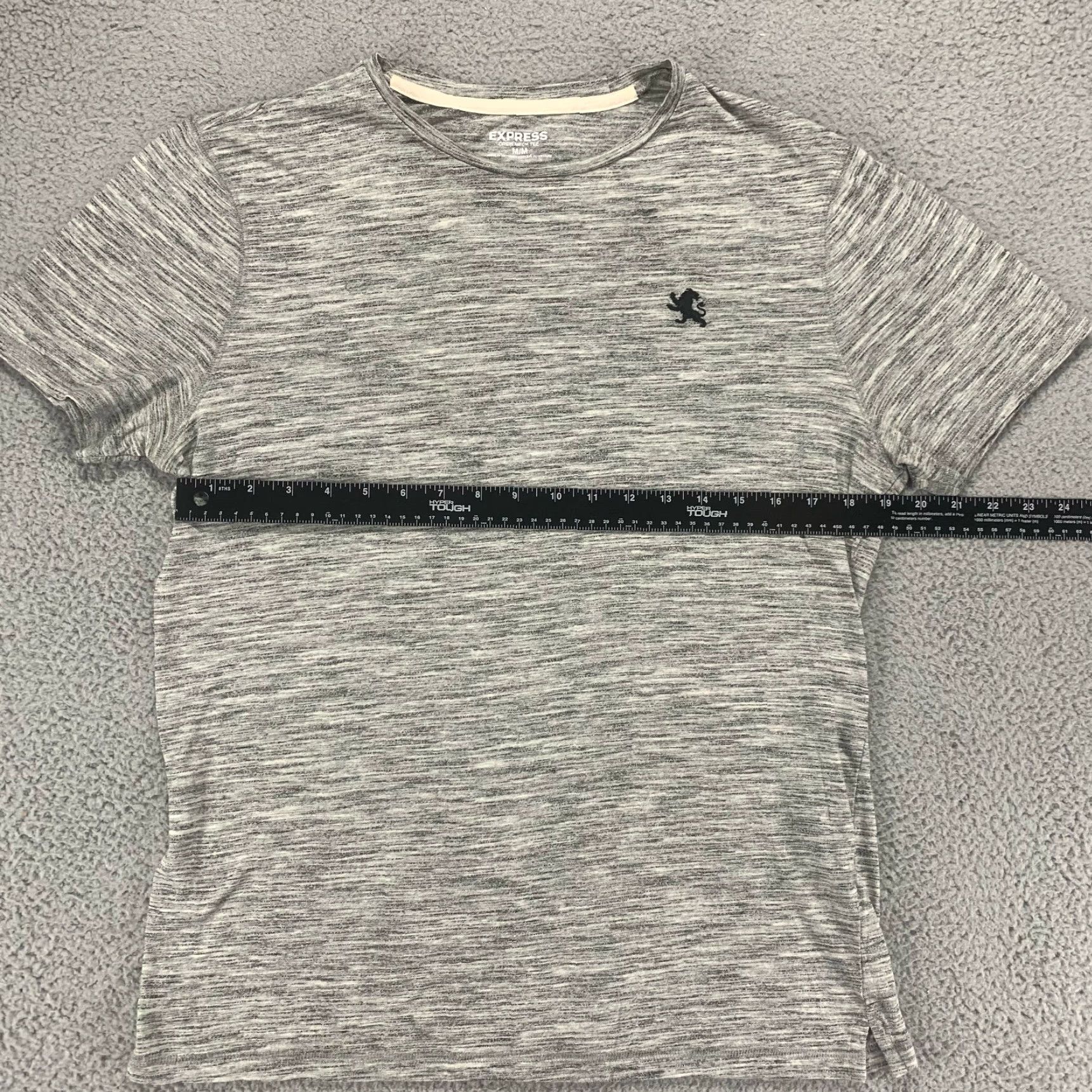 Express Express Women's Gray Crew Neck T-Shirt Medium Short Sleeve Solid Top Size M / US 6-8 / IT 42-44 - 5 Thumbnail