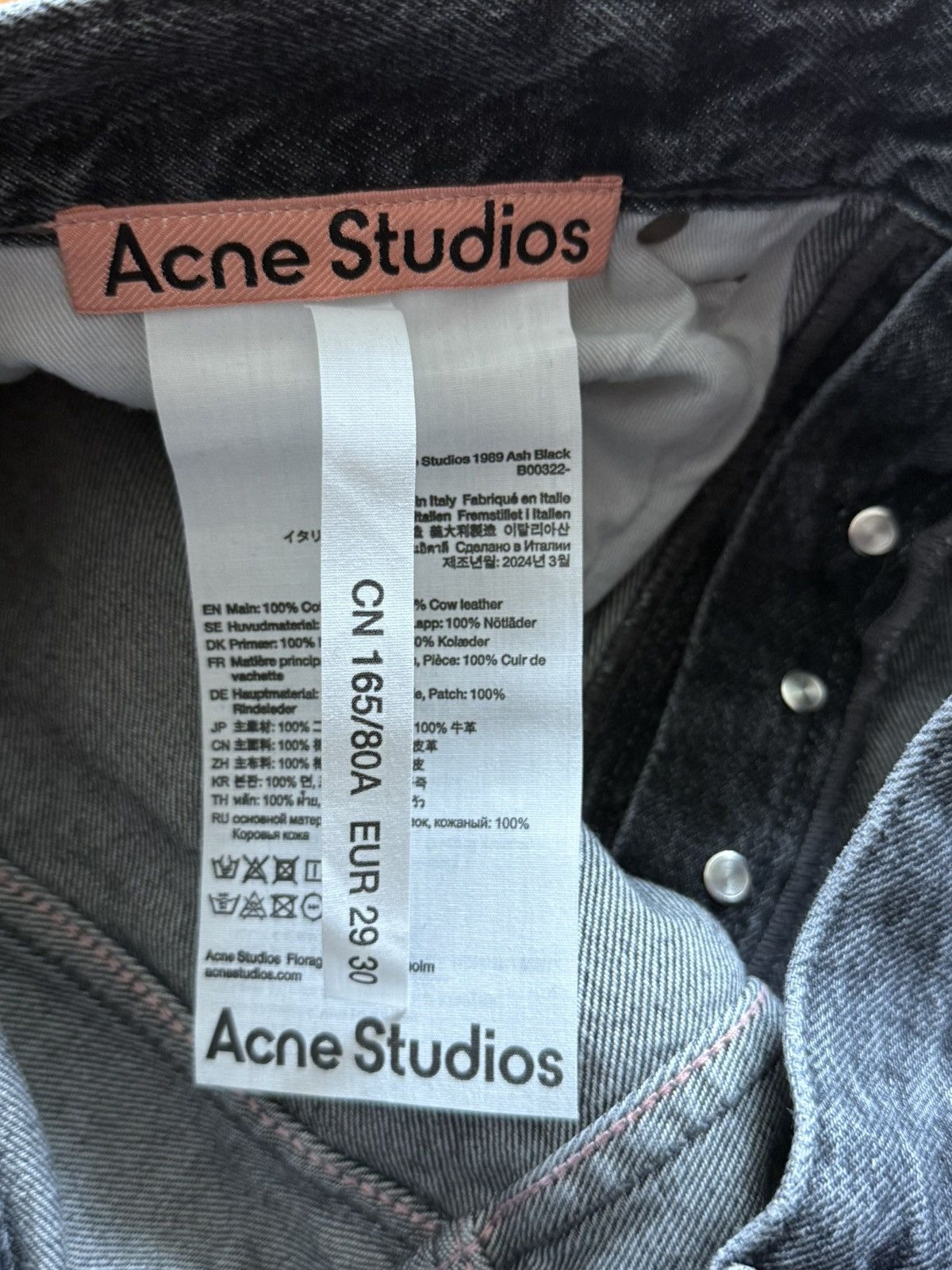 Acne Studios NWT - 1989M Ash Black Size US 29 - 6 Thumbnail
