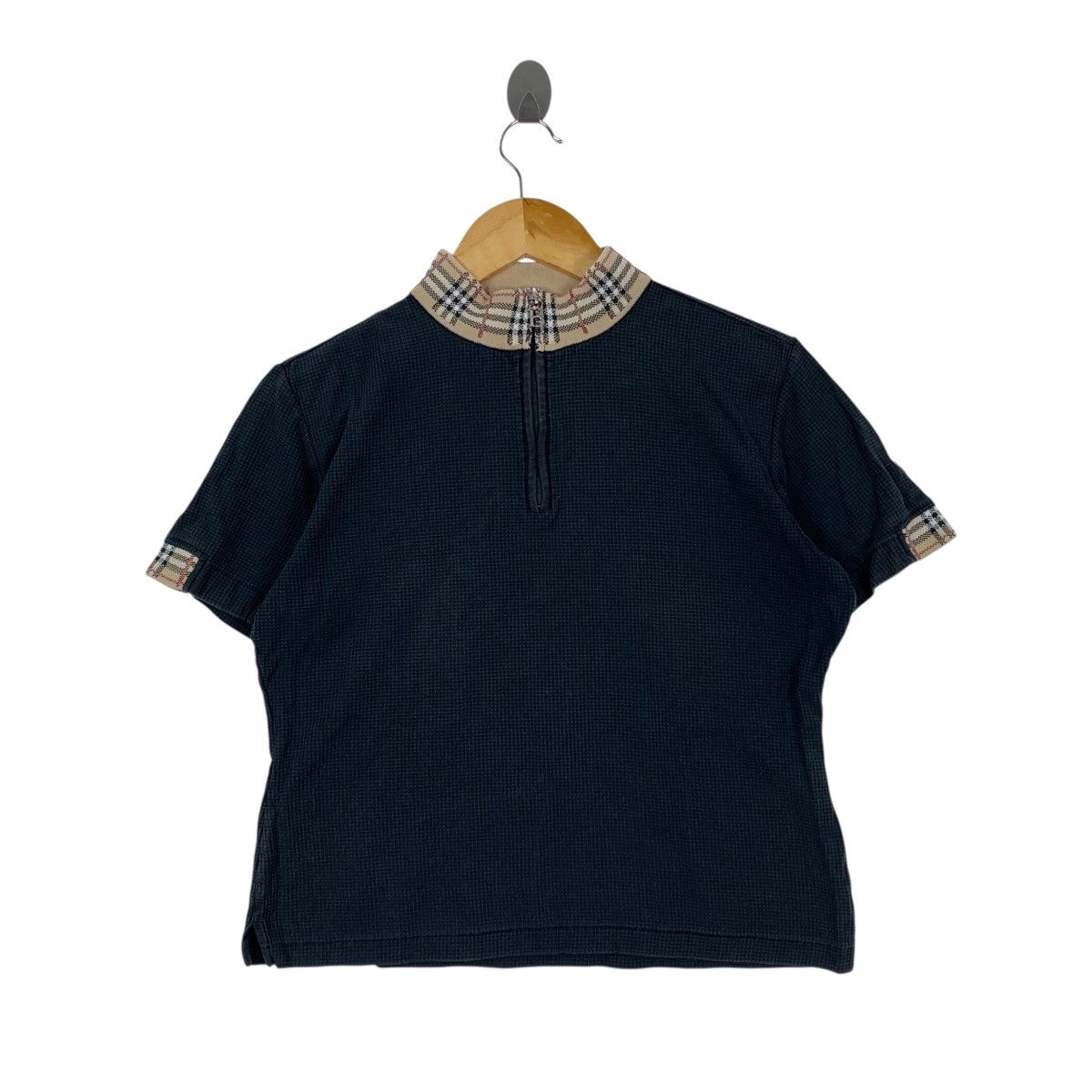Burberry BURBERRY GOLF Nova Check Half Zipper Short Sleeve Shirt Size M / US 6-8 / IT 42-44 - 1 Thumbnail