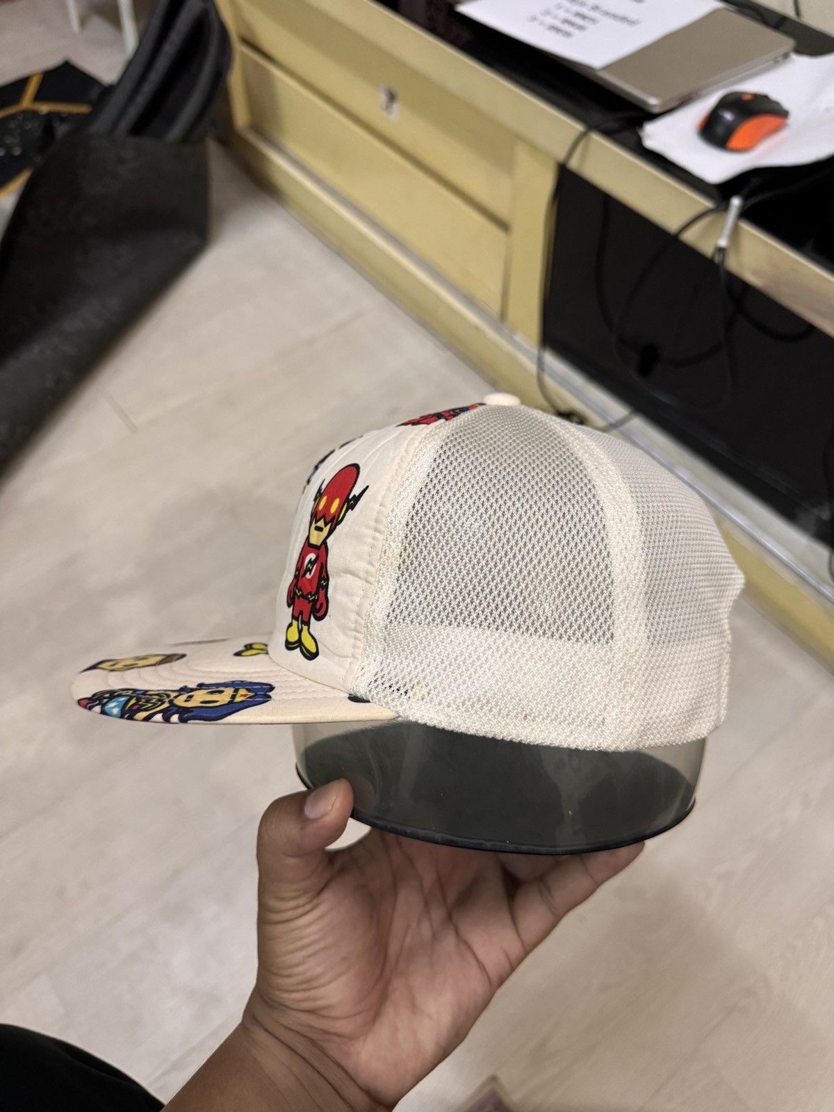 Bape × DC Comics Bathing Ape DC Comic Superhero Trucker Snapback Size ONE SIZE - 4 Thumbnail