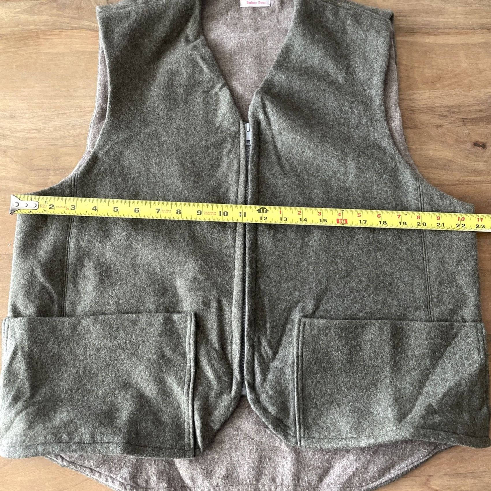 Vintage VINTAGE Tweed Mackinaw Wool Vest TALON ZIPPER Size XL Green Vest Mens Old Western 80s 70s 60s True Vintage Size US XL / EU 56 / 4 - 7 Thumbnail