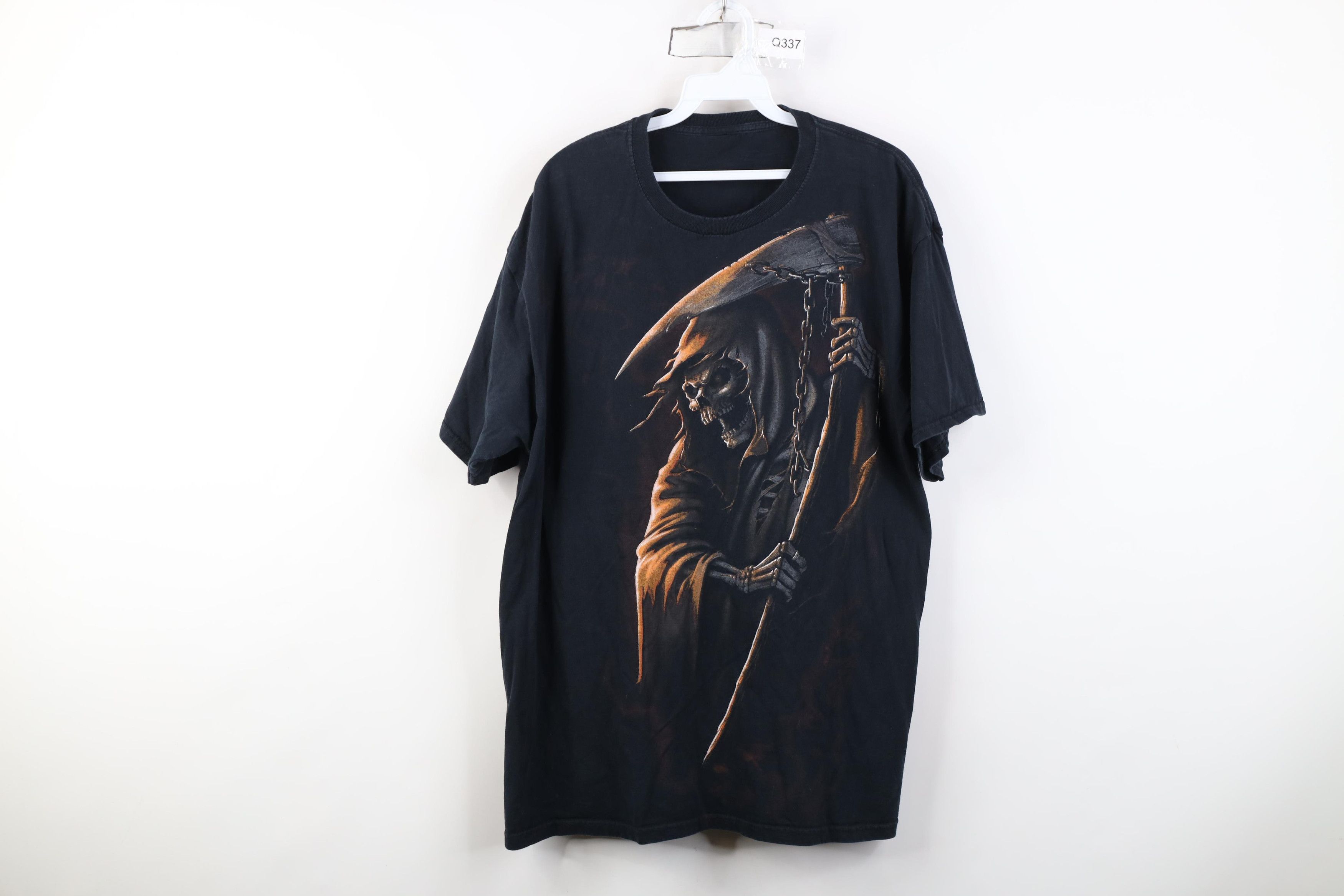 Vintage Vintage 90s Y2K Streetwear Grim Reaper Skeleton T-Shirt Size US L / EU 52-54 / 3 - 1 Thumbnail