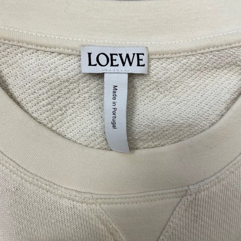 Loewe LOEWE White embroidered logo round neck hoodie Size S / US 4 / IT 40 - 5 Thumbnail