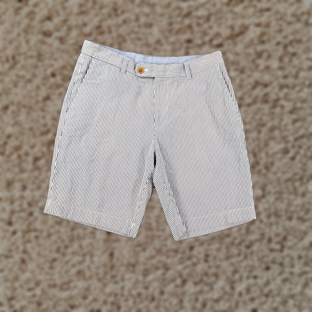 Brooks Brothers Brooks Brothers Seersucker Shorts Mens 33 Blue White Pinstripes Bermuda Casual Preppy Shirts? Size US 33 - 1 Thumbnail