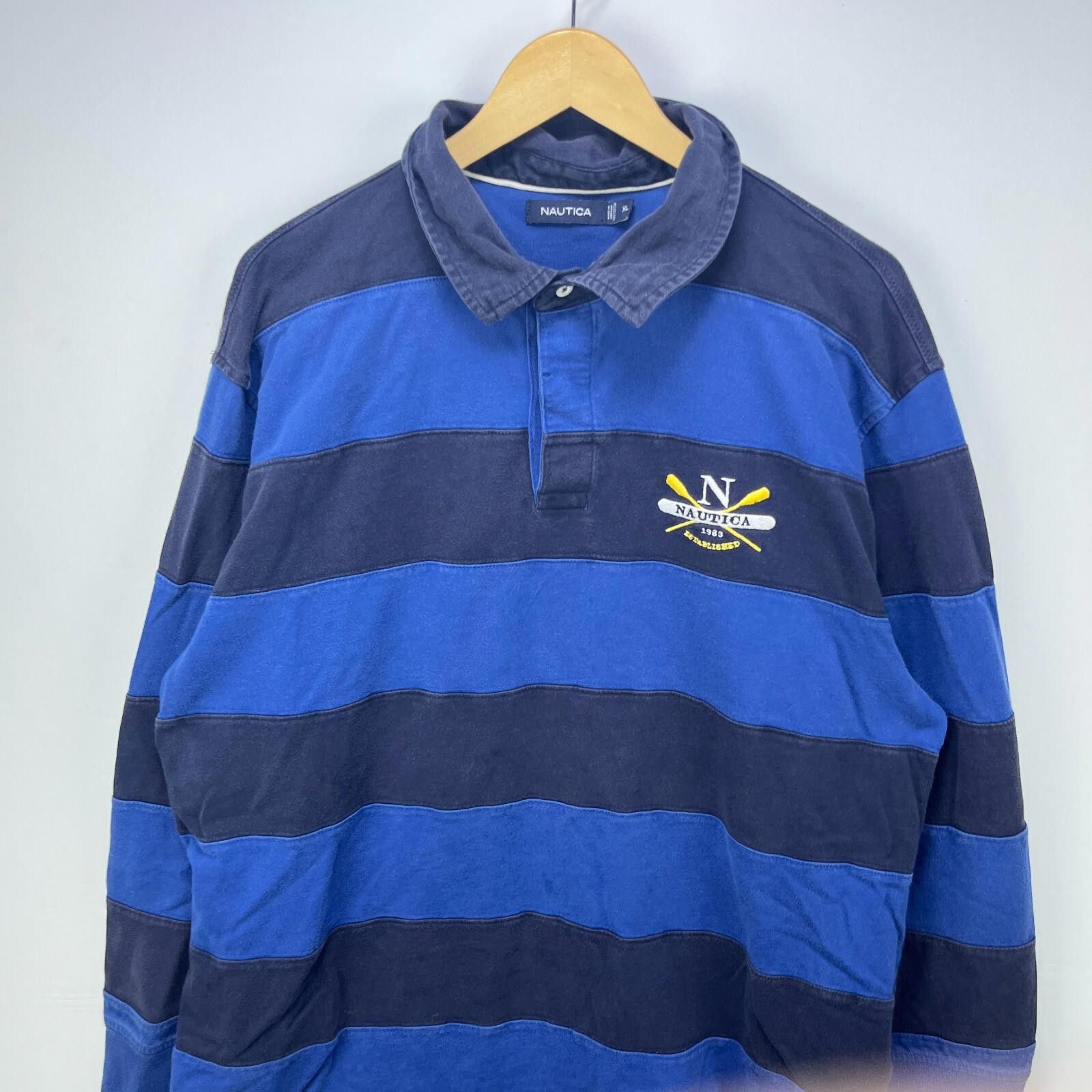Nautica Vintage Nautica Rugby Polo Long Sleeve Shirt XL Size US XL / EU 56 / 4 - 2 Thumbnail