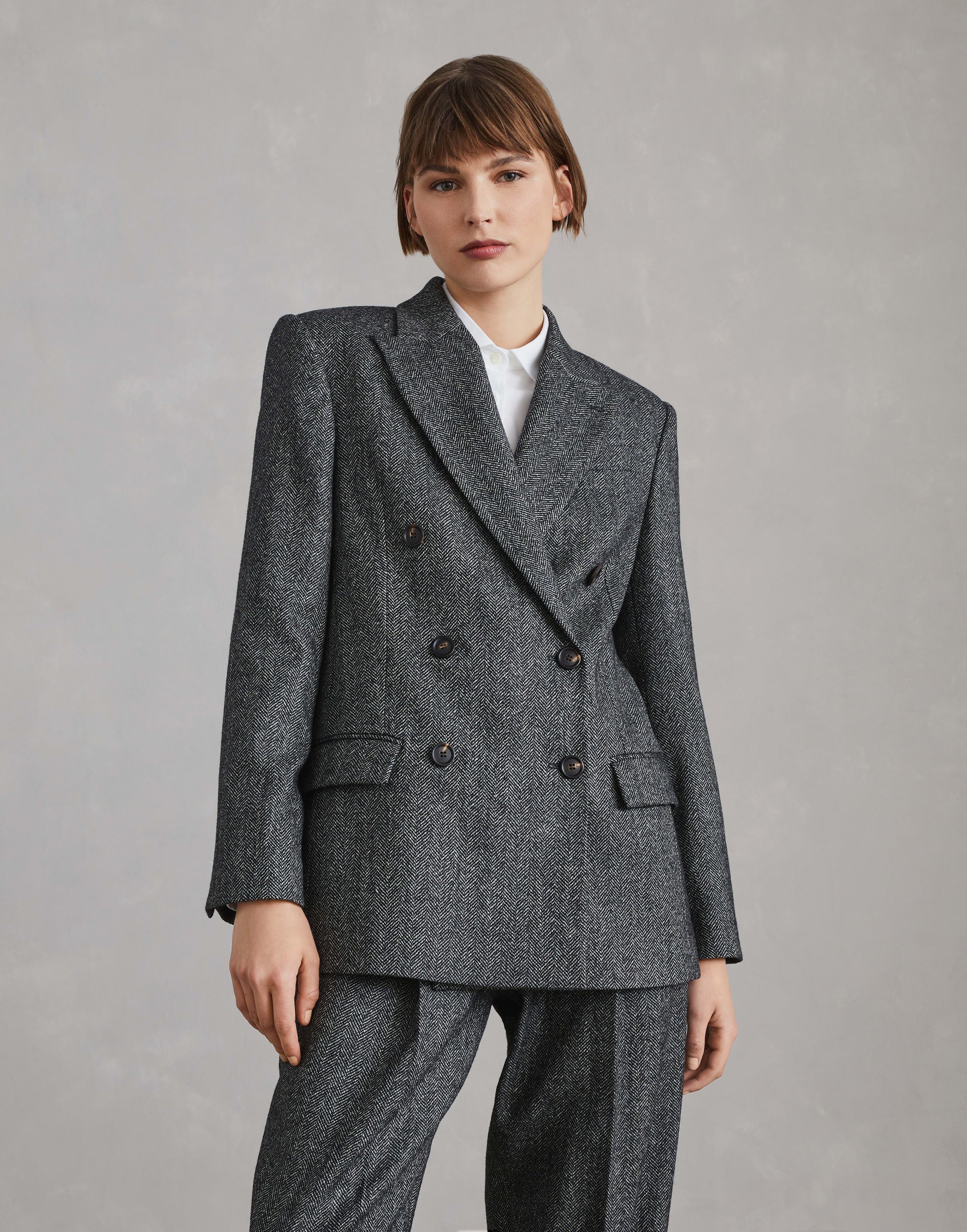 Brunello Cucinelli o1la1rc1a1025 Blazer in Grey Size M / US 6-8 / IT 42-44 - 1 Thumbnail