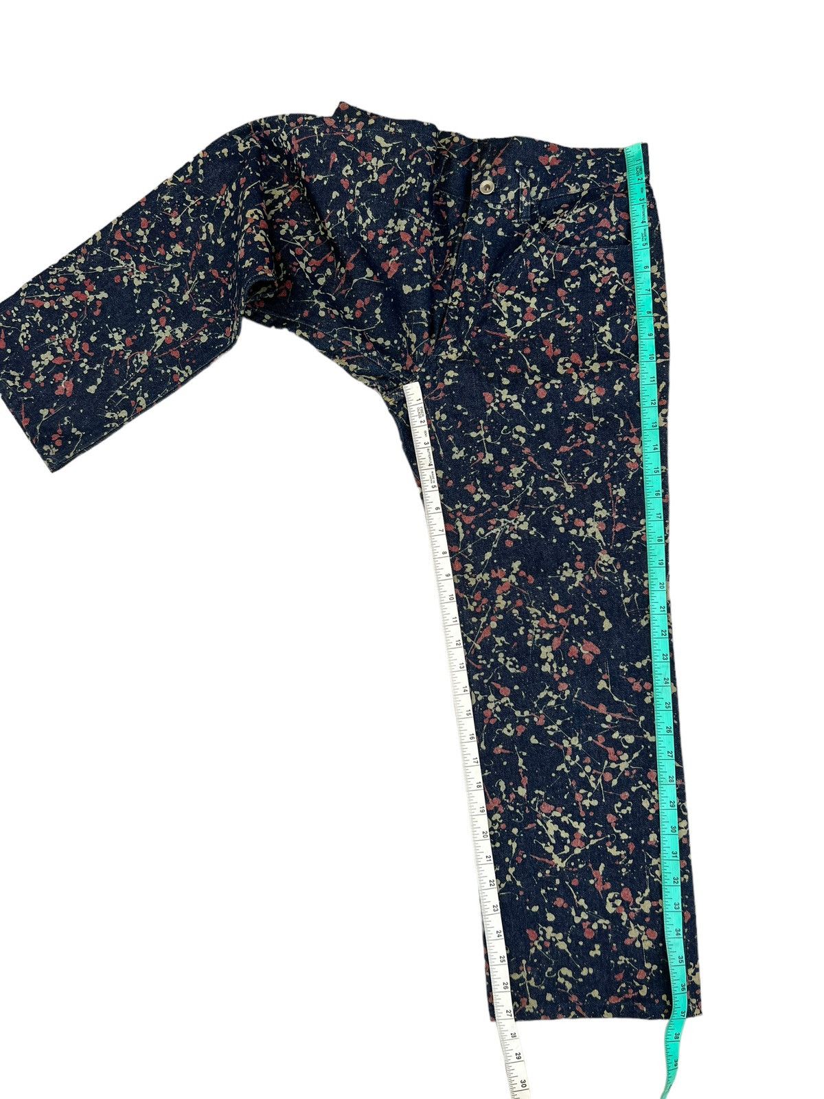 291295=Homme 291295 = HOMME Demolition Splatter Paint Design Crop Jeans Size US 30 / EU 46 - 5 Thumbnail