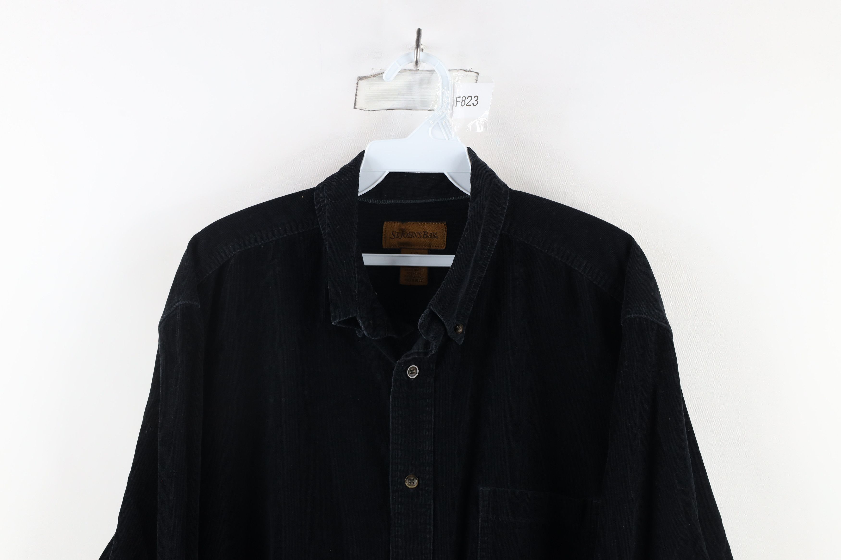 Vintage Vintage 90s Streetwear Collared Button Down Shirt Black Size US L / EU 52-54 / 3 - 2 Thumbnail