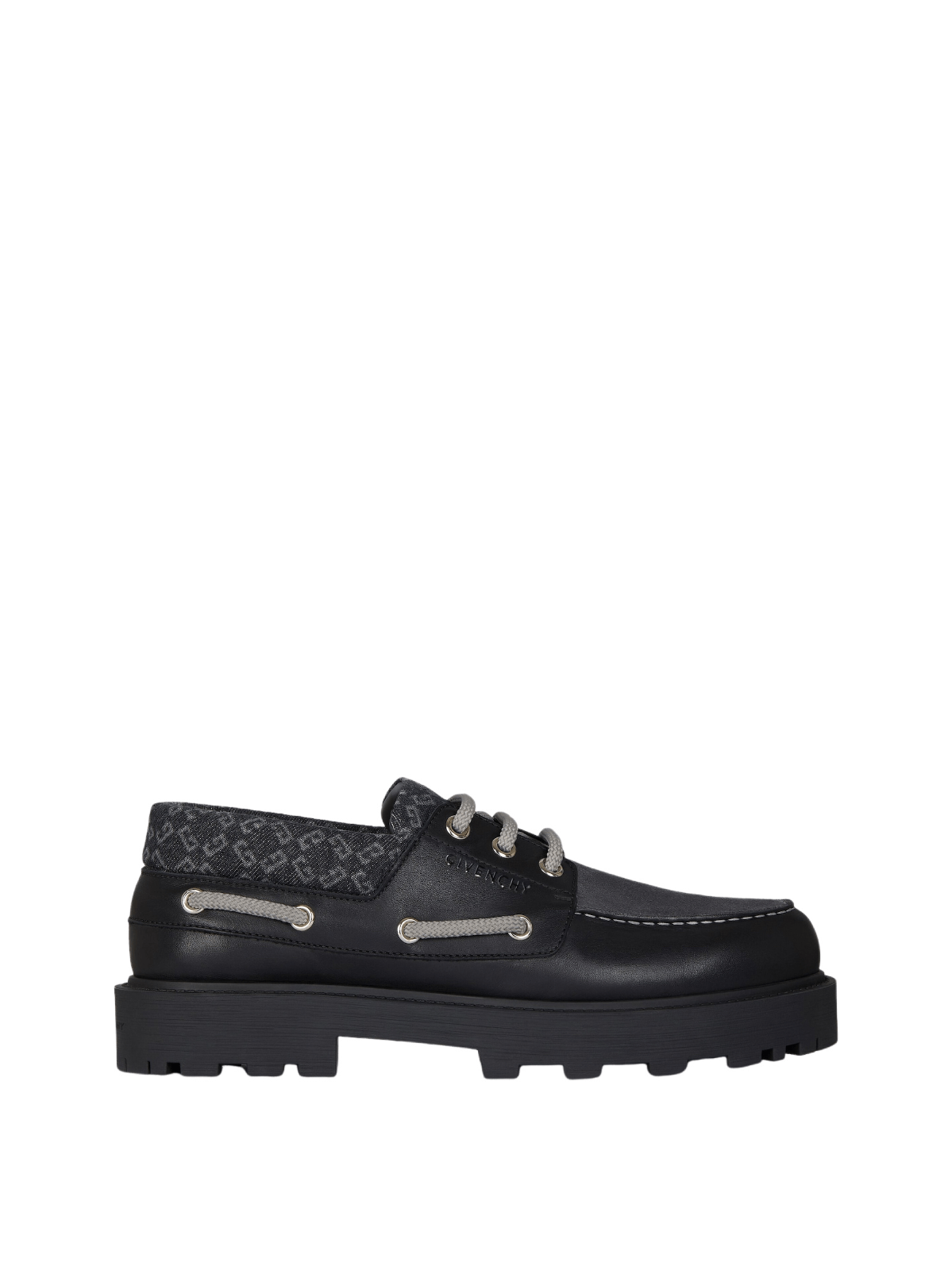 Givenchy GIVENCHY Storm Black Leather Suede Boat Shoes New Size US 5.5 / EU 38 - 6 Thumbnail