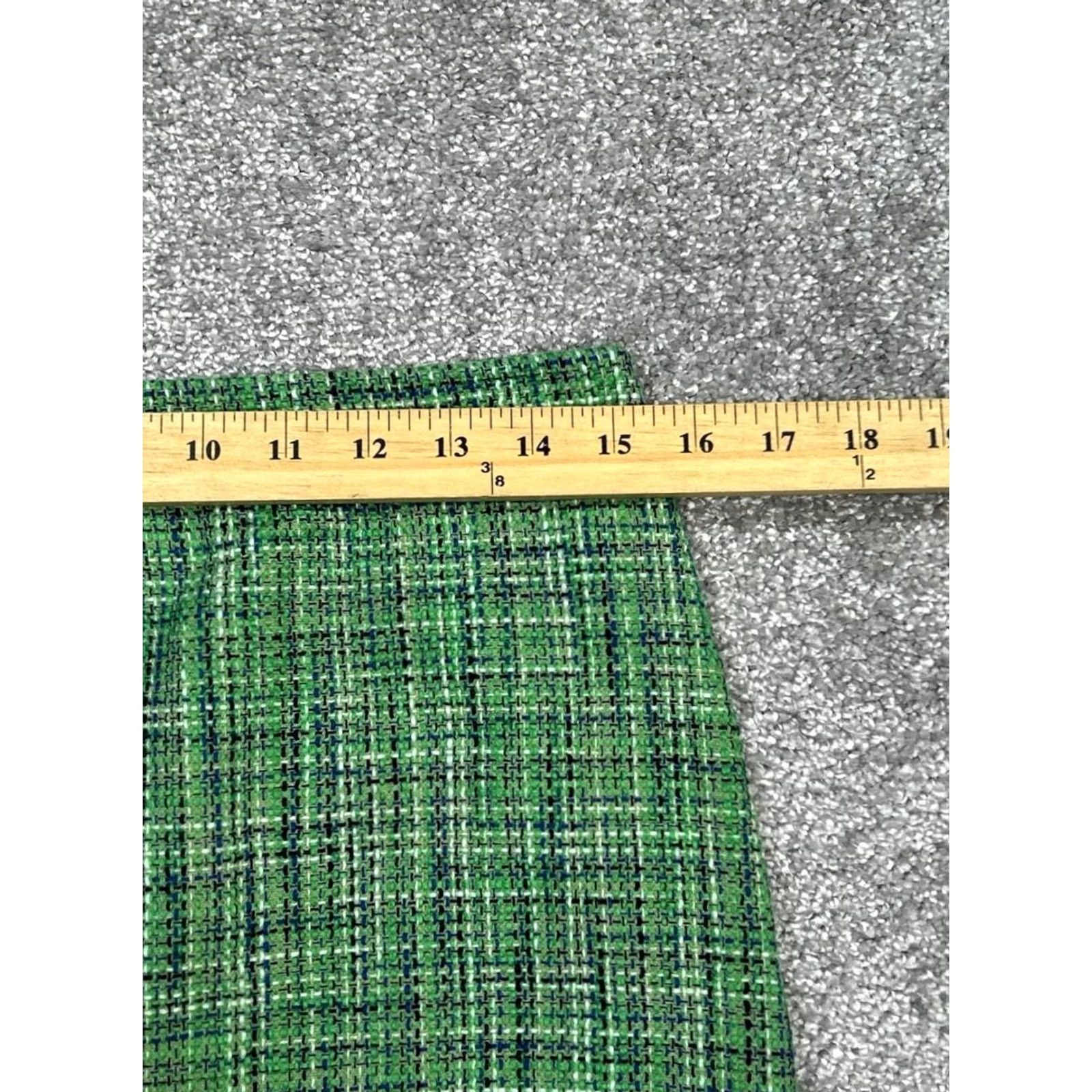 J.Crew J.CREW Skirt Womens 6 Green Straight & Pencil Tweed Zip Back Back Zip Short Classic Lined Slit Casual Summer Spring Vintage No N/A Size 28" / US 6 / IT 42 - 4 Thumbnail