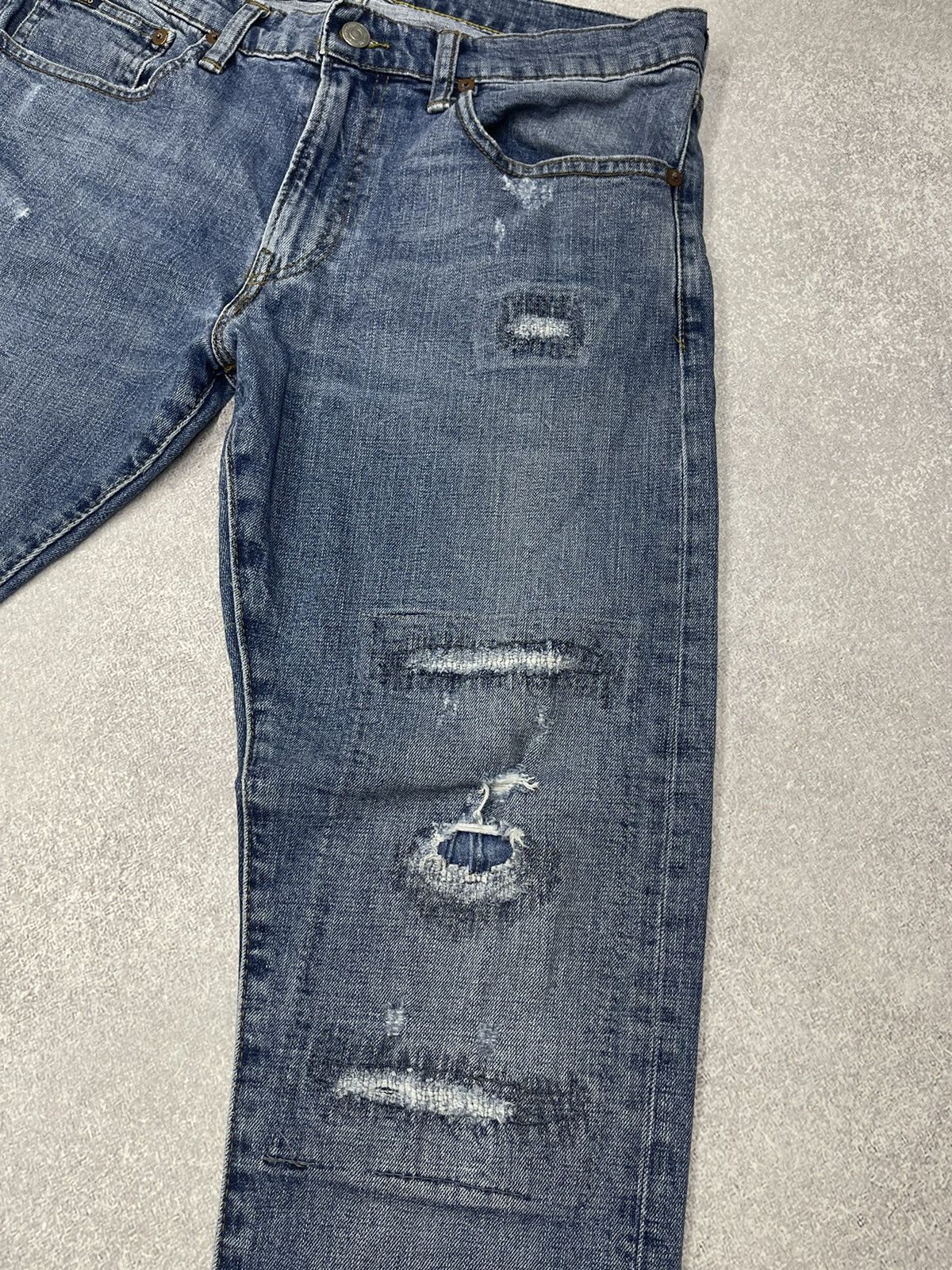 Polo Ralph Lauren Vintage Polo Ralph Lauren Distressed Denim Jeans Blue Y2K Size US 32 / EU 48 - 5 Thumbnail