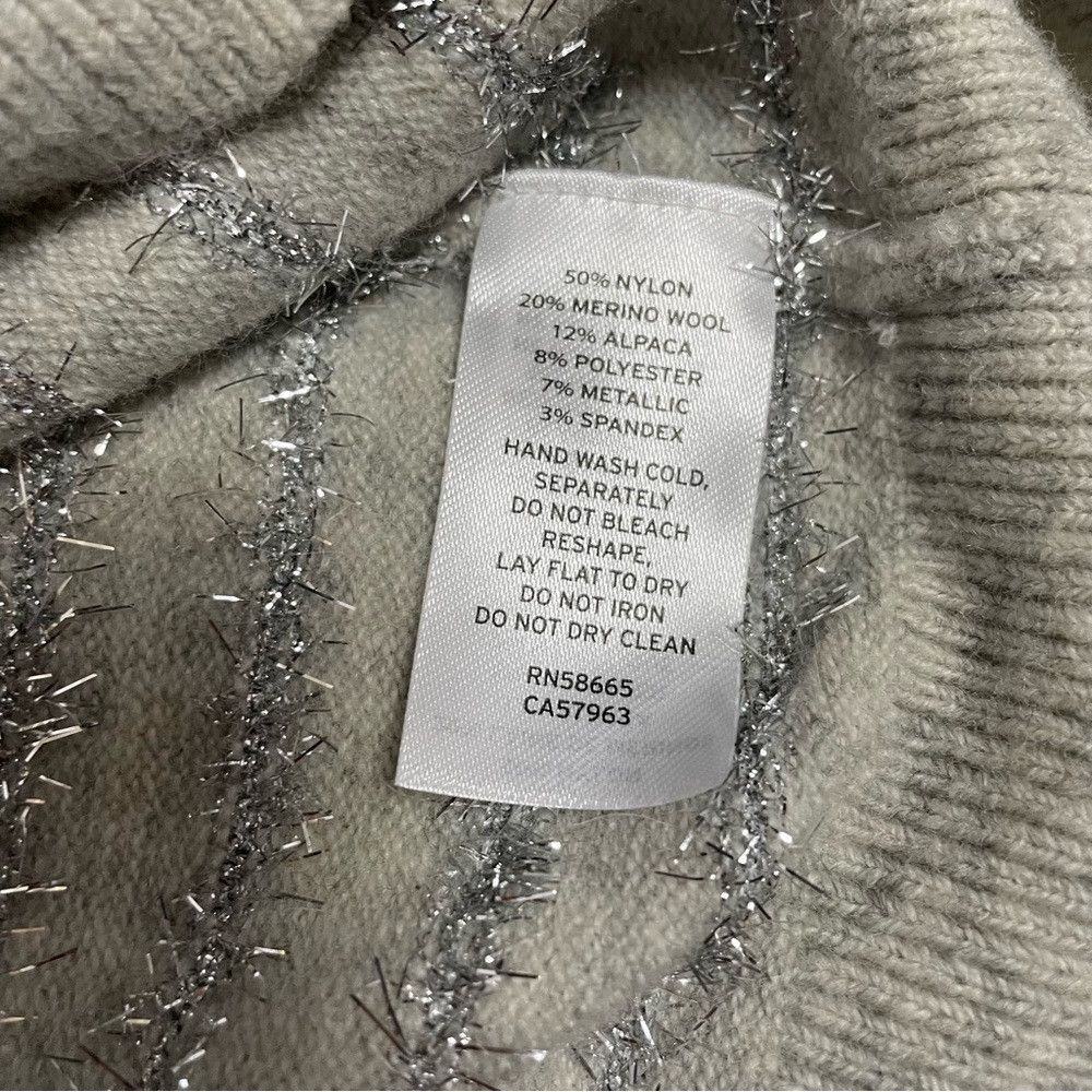 Nordstrom NWT New Nordstrom Grey Metallic Stripe Sweater Size M Size M / US 6-8 / IT 42-44 - 8 Thumbnail