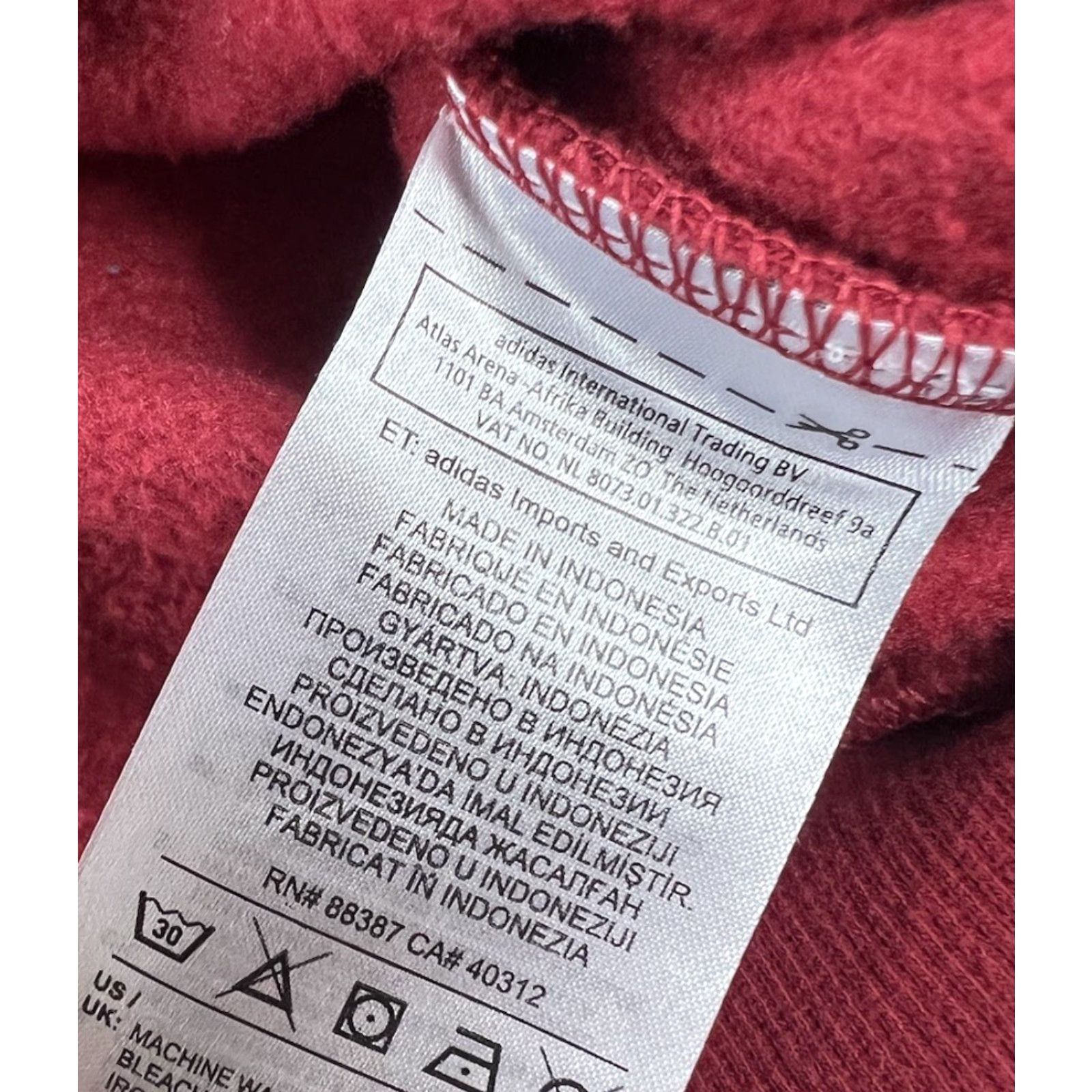 Adidas Adidas Sweatshirt Crew Neck Post Game Allover Print Red S Men Small Small pullover Training Sweatshirt Size US S / EU 44-46 / 1 - 5 Thumbnail