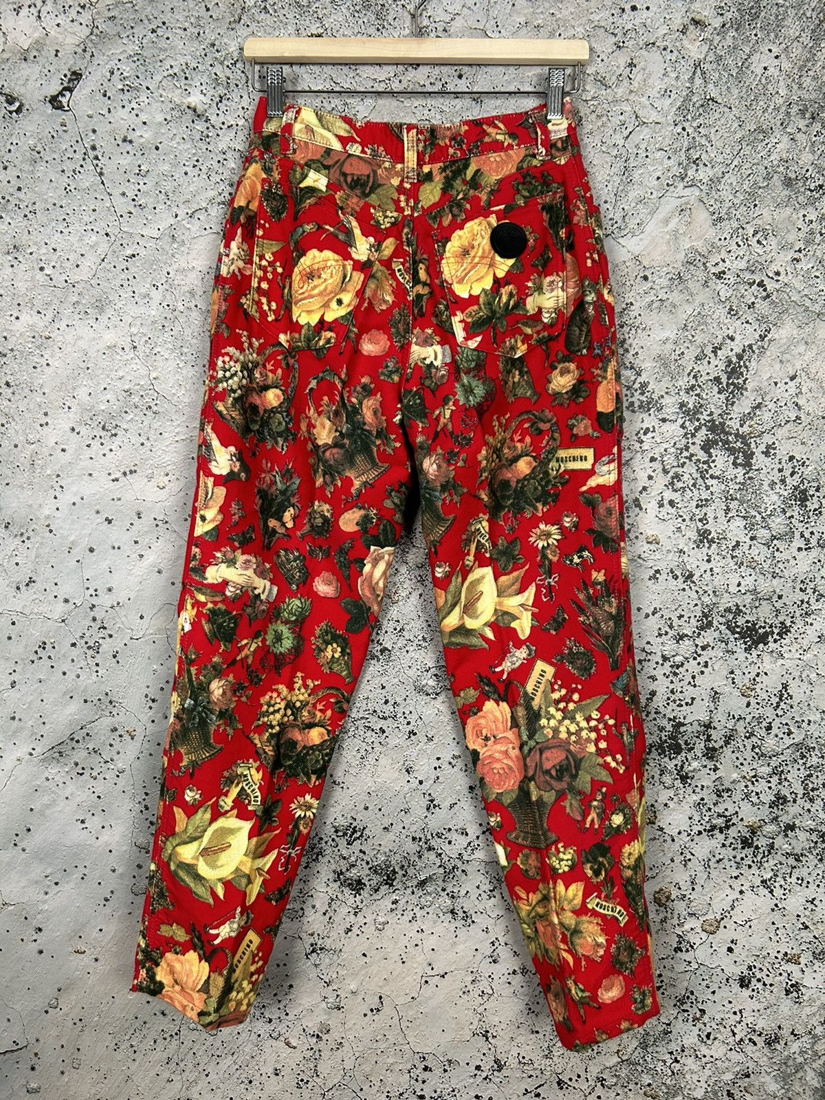 Moschino Vintage Moschino Jeans Made in Italy 90s Floral Pants Rare Size US 29 - 2 Thumbnail