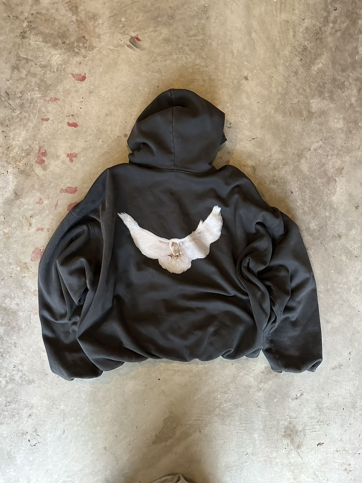 image of Yeezy Gap Balenciaga Dove Hoodie in Grey, Men's (Size Large)