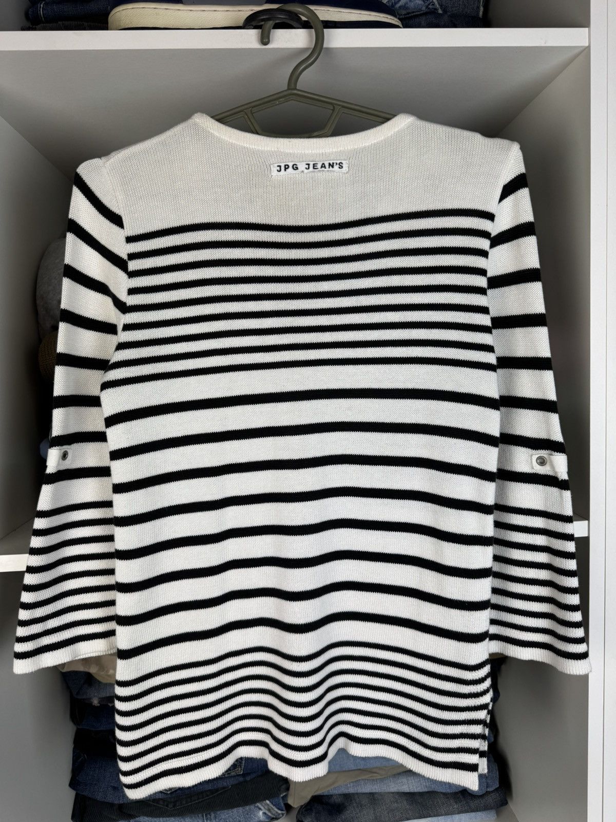 Jean Paul Gaultier Jean Paul Gaultier JPG Jeans Striped Zip-Up Cardigan Sweater Size S / US 4 / IT 40 - 15 Thumbnail