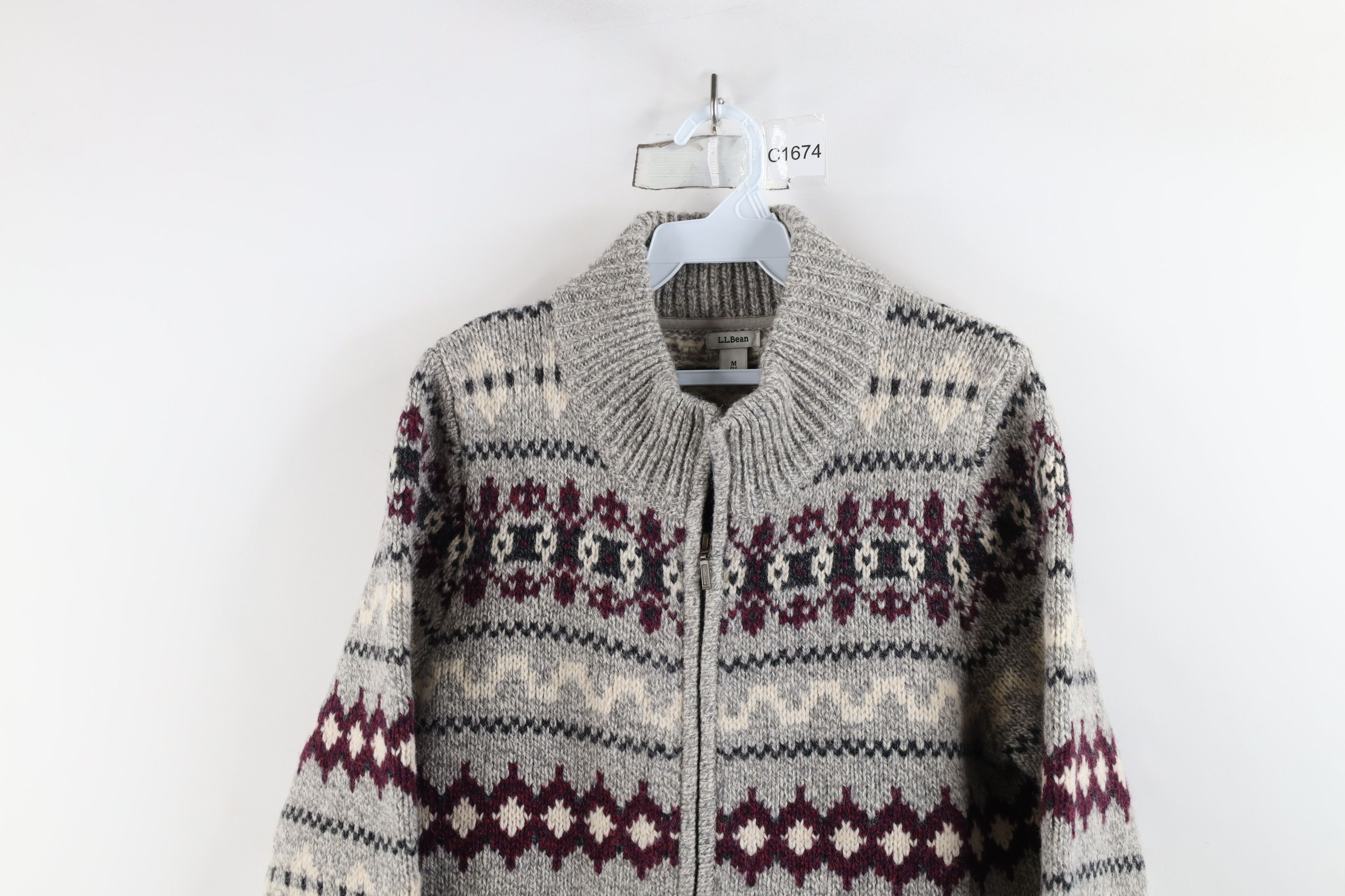 L.L. Bean × Vintage Vintage LL Bean Lambswool Full Zip Cardigan Sweater Size M / US 6-8 / IT 42-44 - 2 Thumbnail