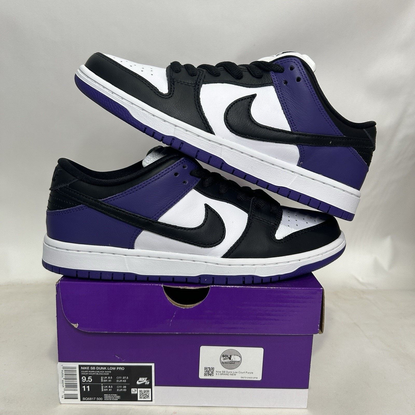 Nike Nike SB Dunk Low Pro “Court Purple” Size US 9.5 / EU 42-43 - 1 Thumbnail