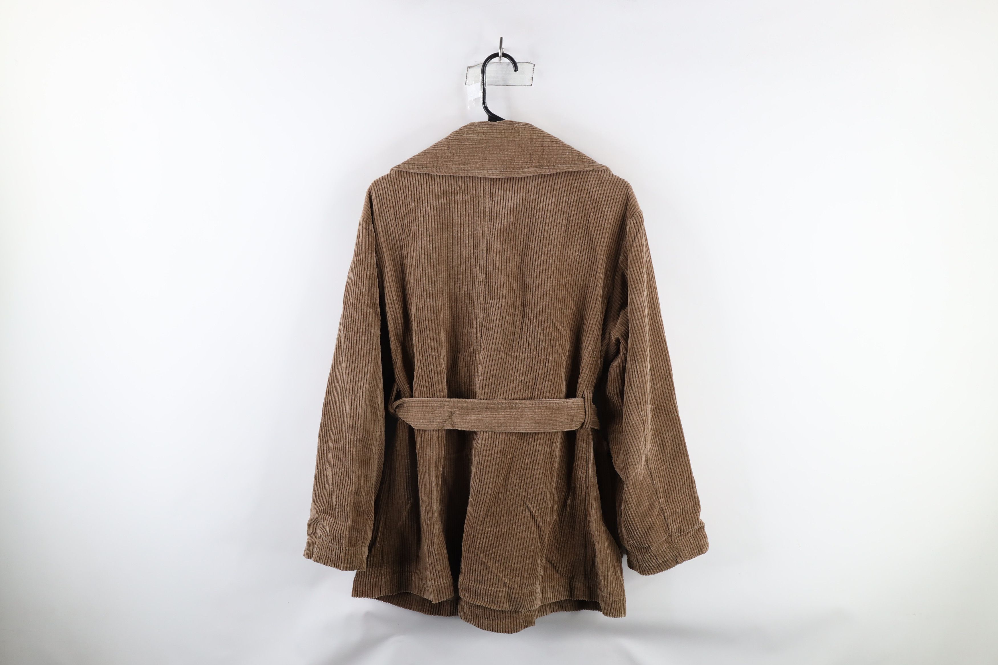 Esprit × Vintage Vintage 90s Esprit Breasted Belted Corduroy Jacket Brown Size S / US 4 / IT 40 - 9 Thumbnail